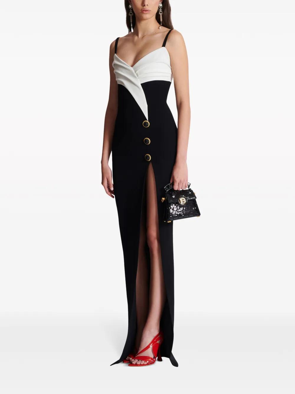 two-tone crepe maxi dress Product Image