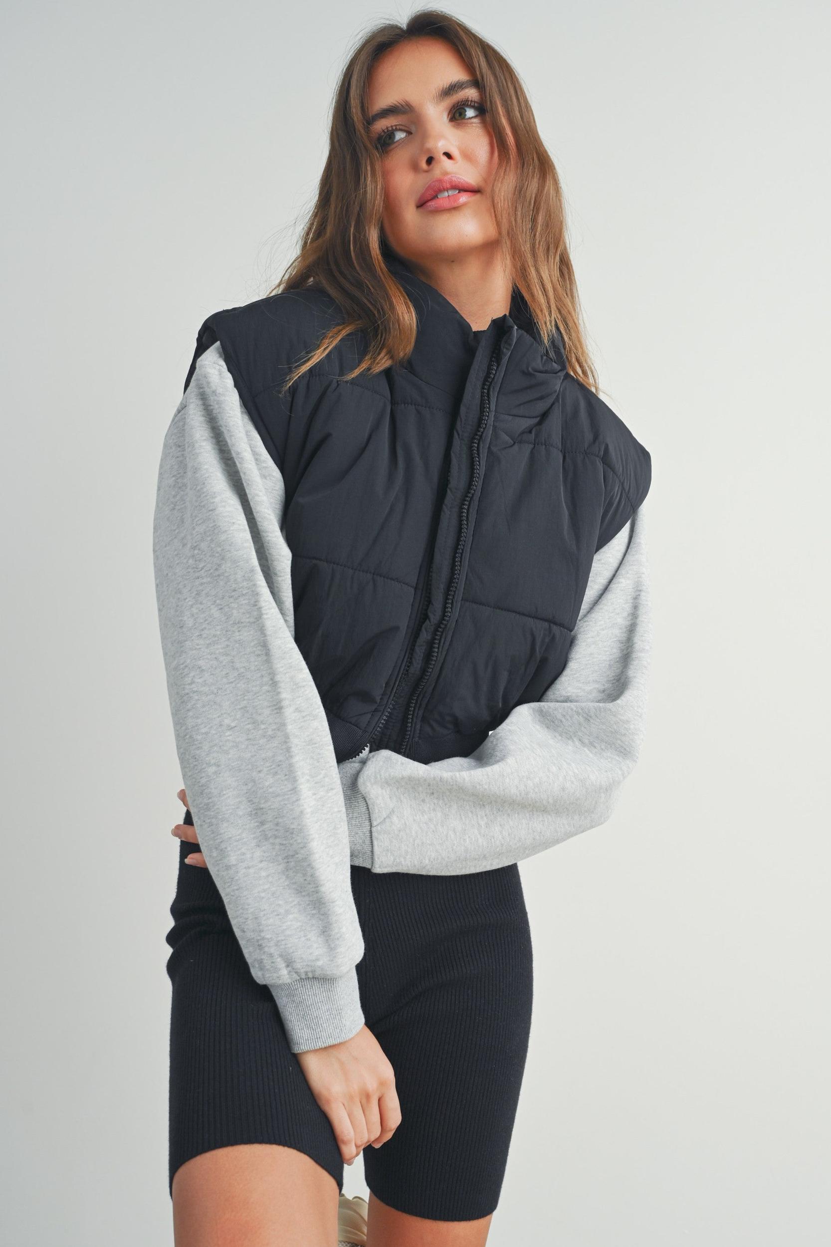Puffer Crop Vest Product Image