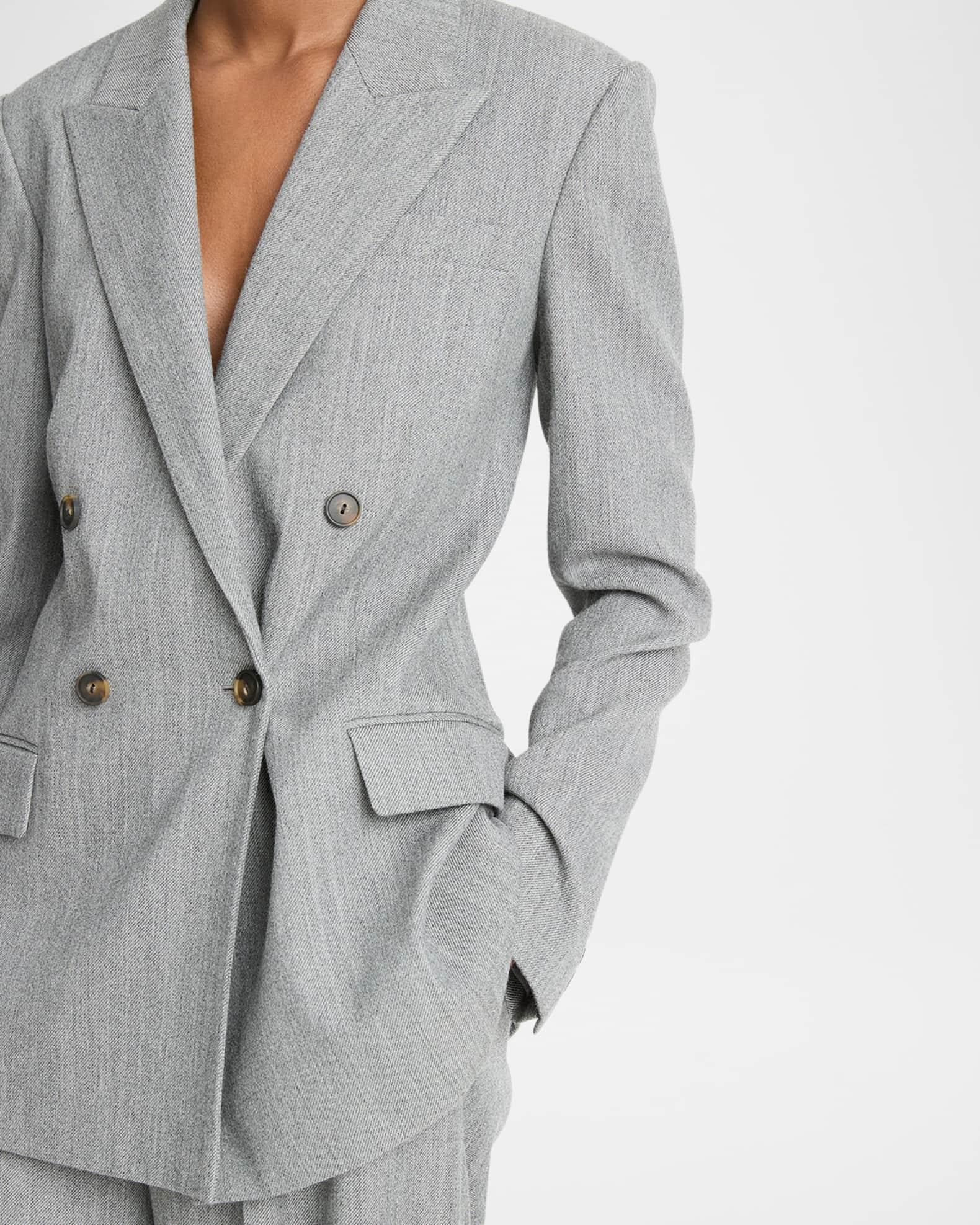 Double-Breasted Wool Twill Blazer Product Image