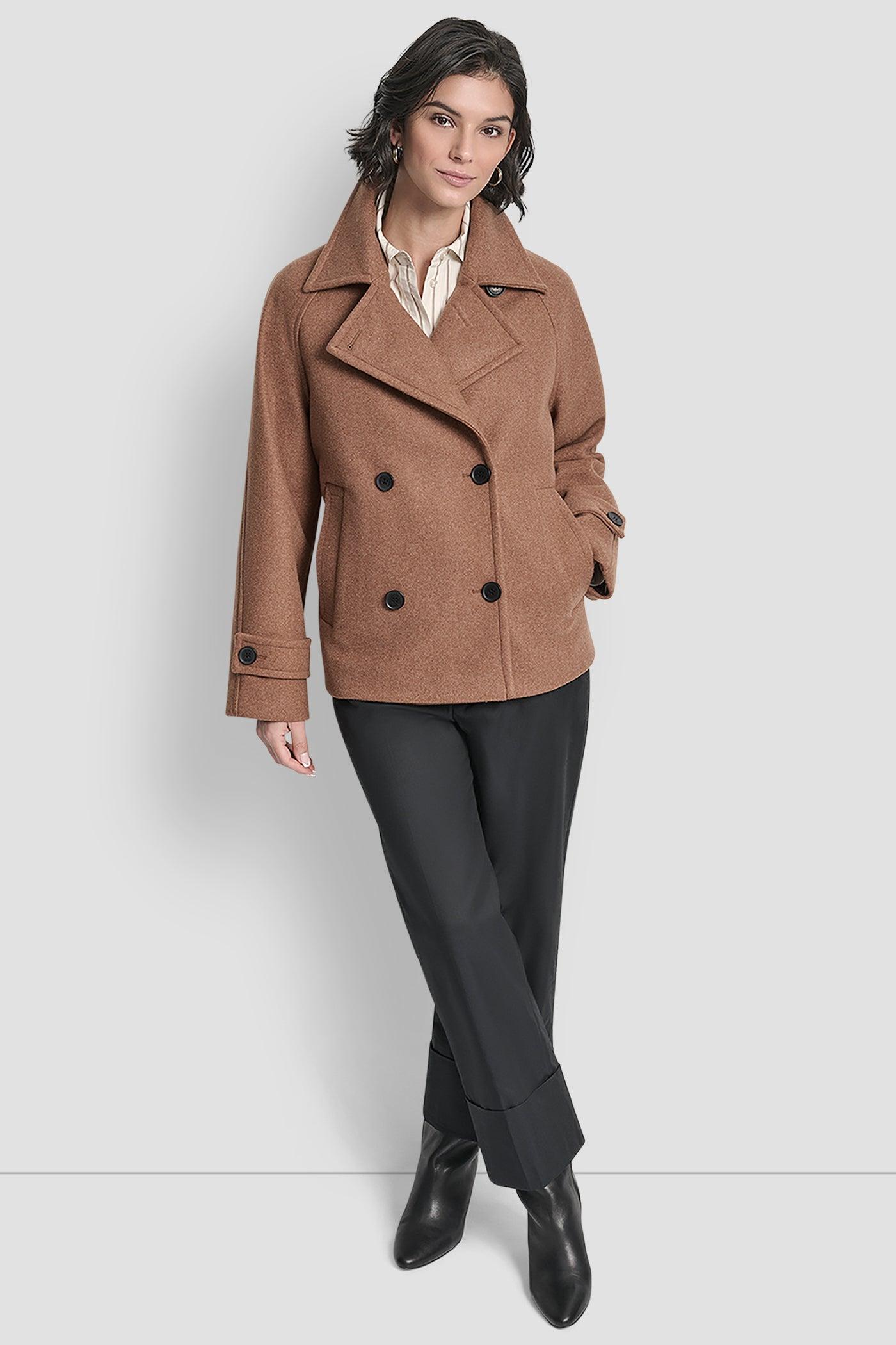 SHORT FAUX WOOL JACKET Product Image