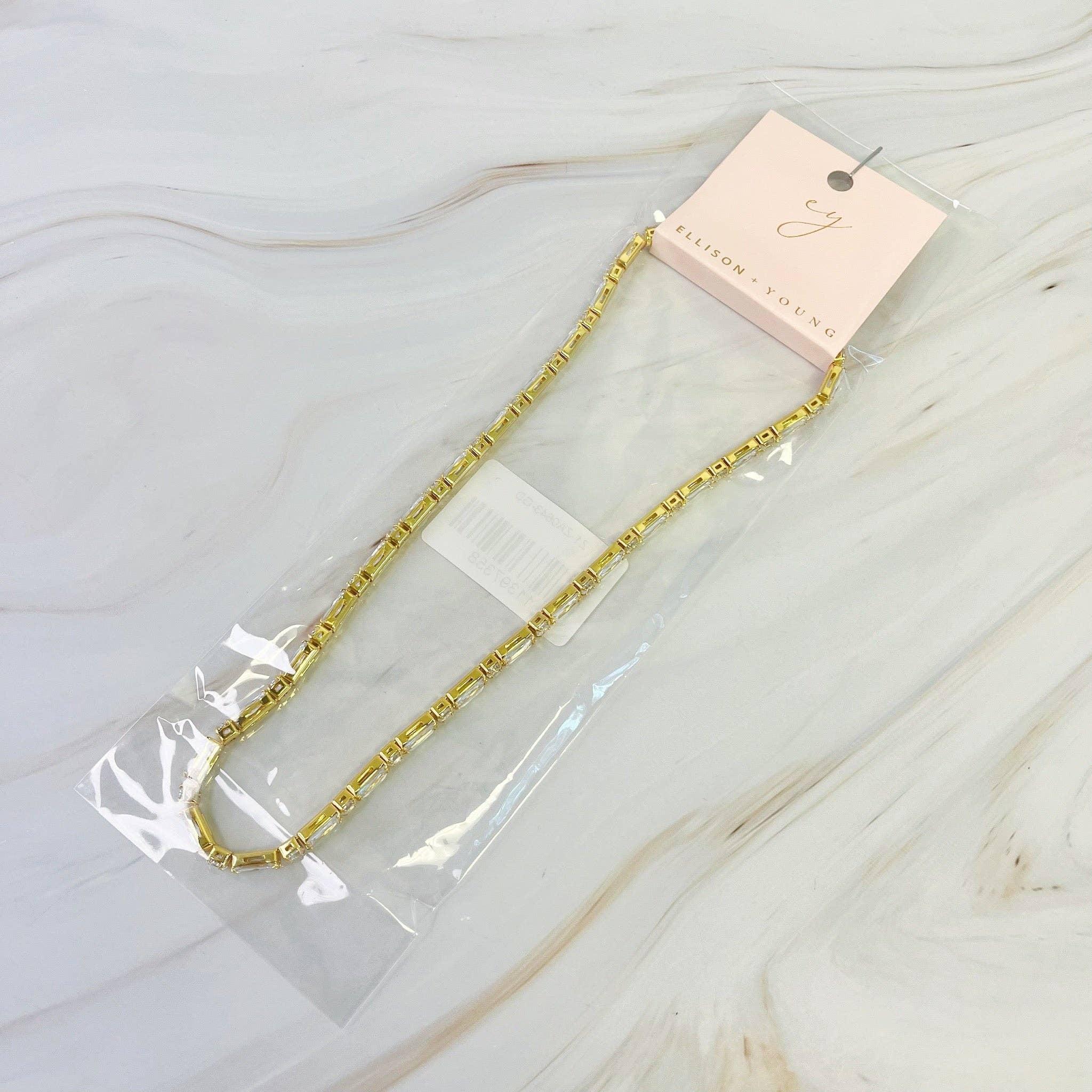 Mixed Shape Sparkle Tennis Necklace Product Image