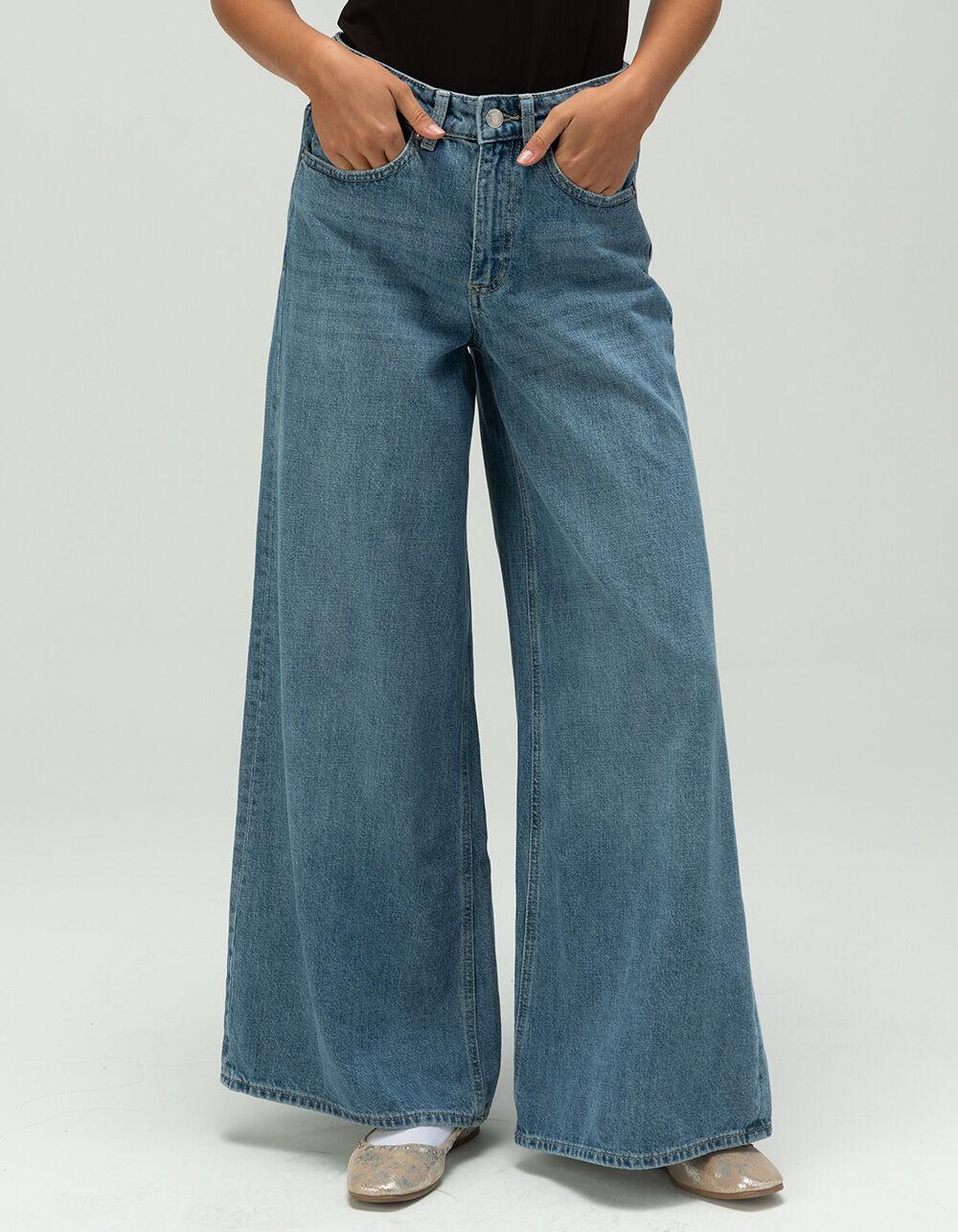 VERO MODA Annet Mid Rise Wide Leg Womens Jeans - DENIM Product Image