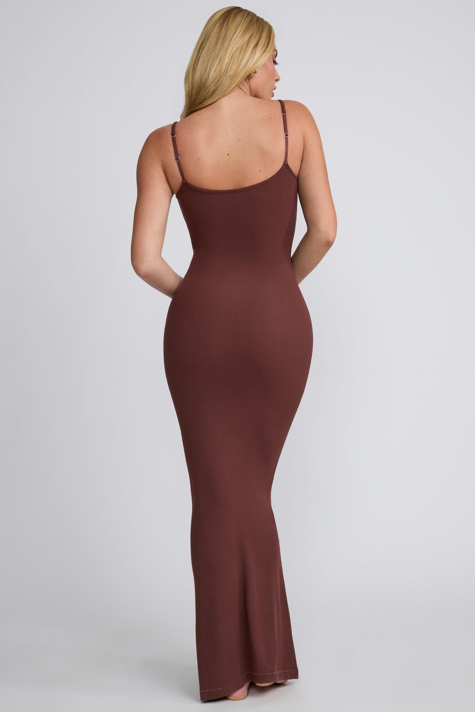 Modal Scoop-Neck Maxi Dress in Chocolate Product Image