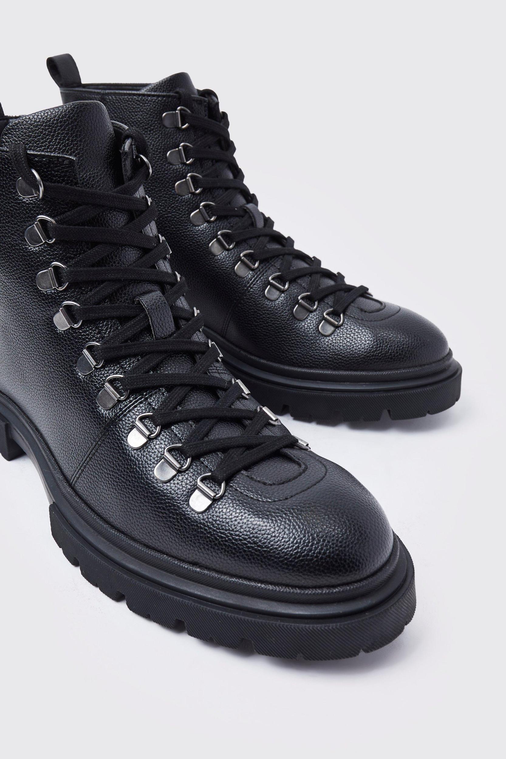 Chunky Hiker Style Boots | boohooMAN USA Product Image