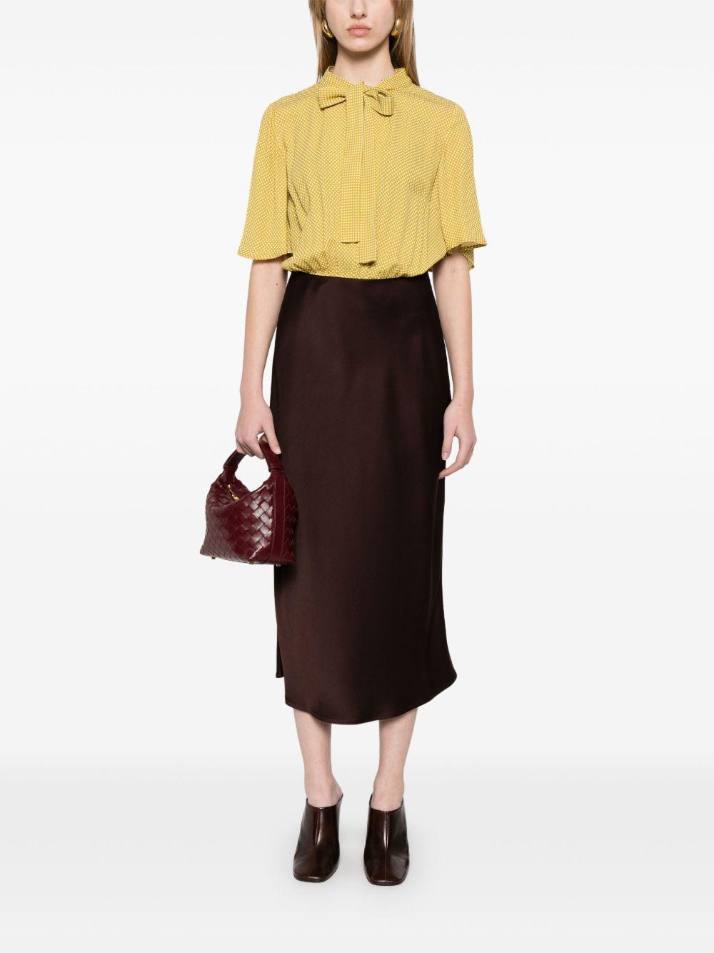 polka-dot georgette midi dress Product Image