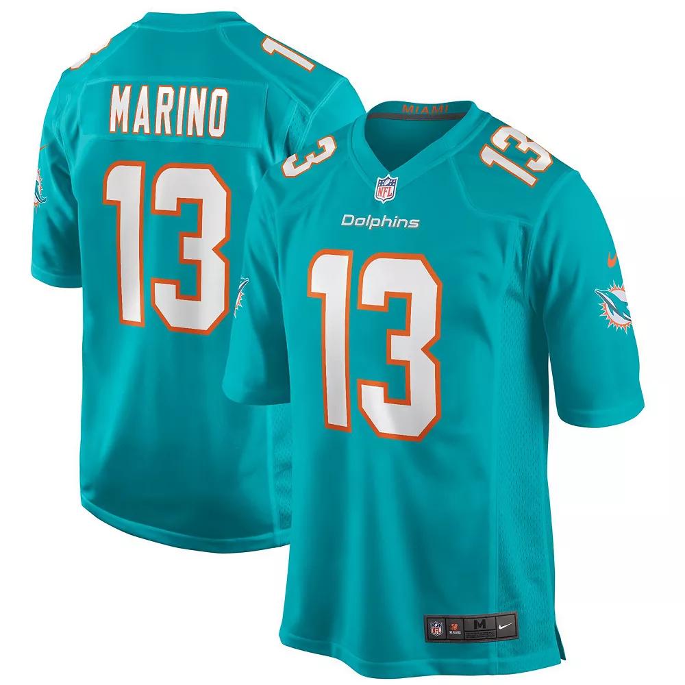 Men's Nike Dan Marino Aqua Miami Dolphins Game Retired Player Jersey,  Product Image