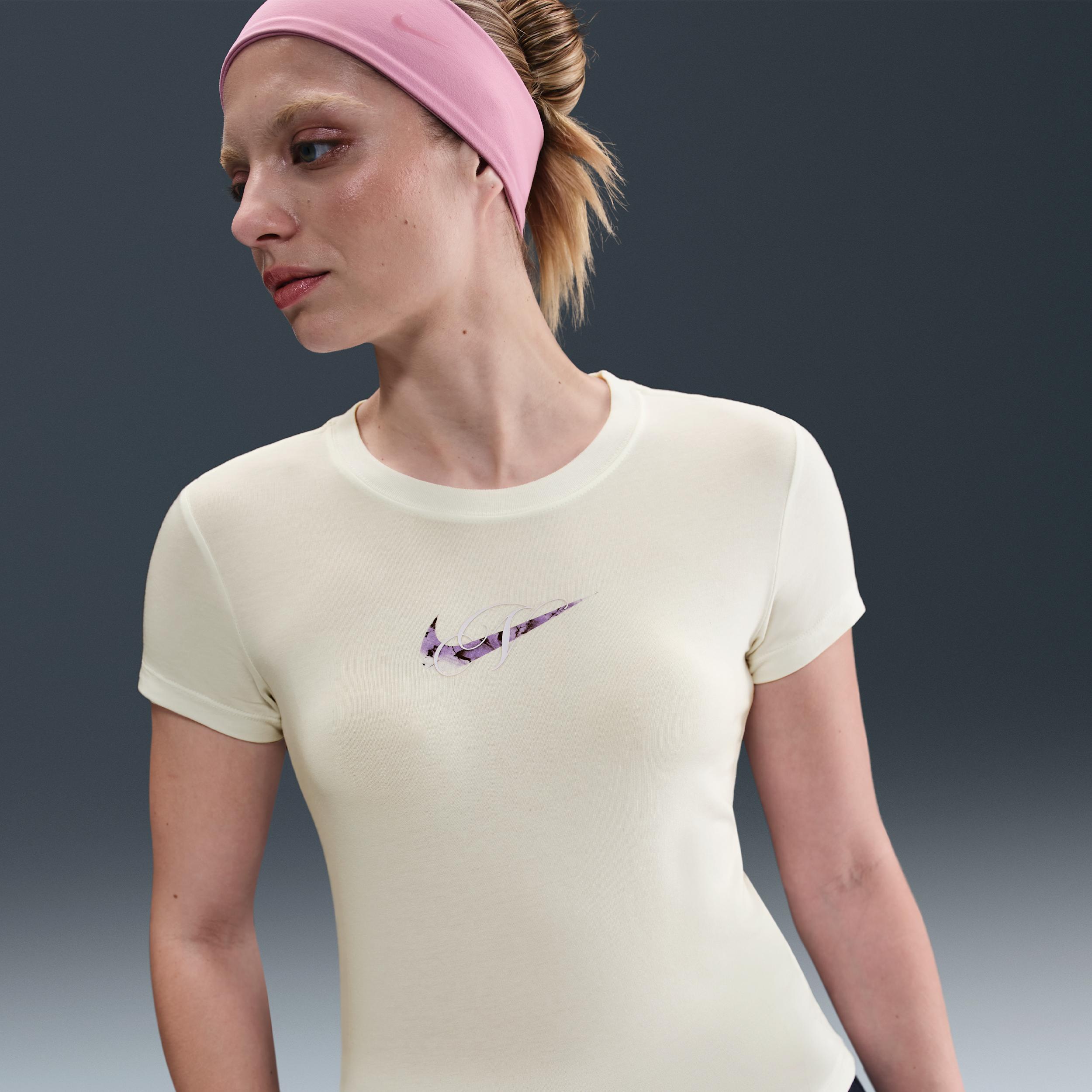 Womens Nike Sportswear Chill Knit Slim Cropped T-Shirt | IH7805-133 Product Image