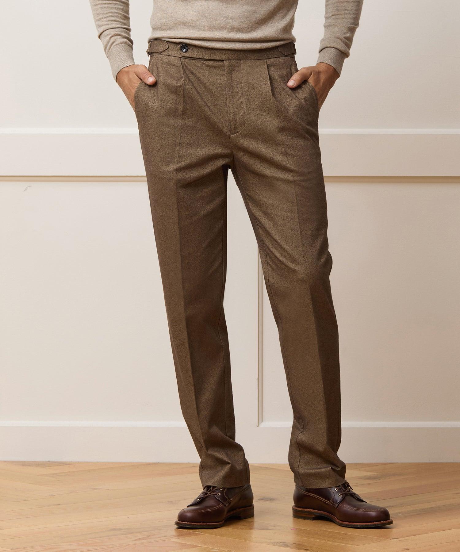 Italian Heathered Cotton Side Tab Trouser Product Image