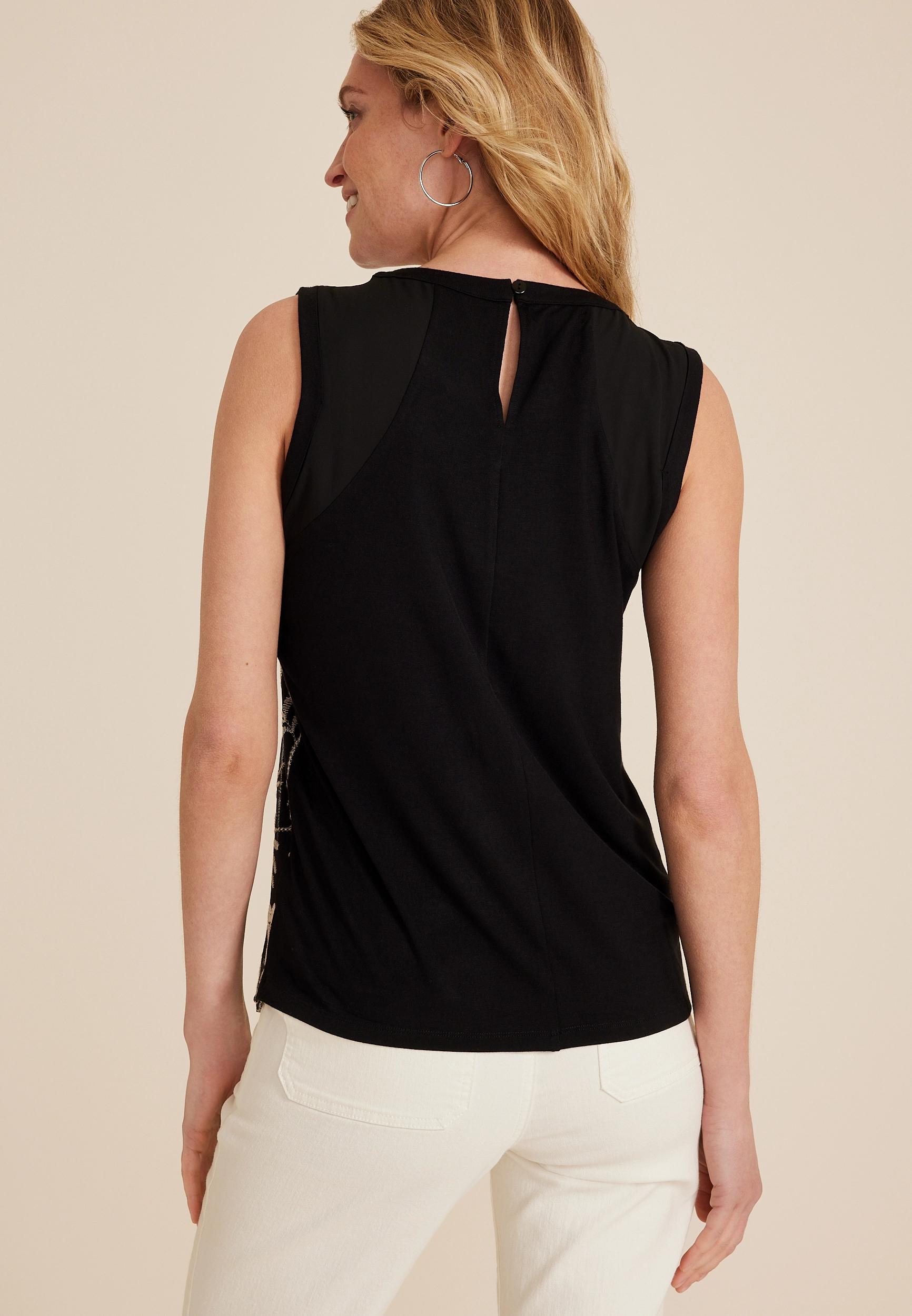 Embroidered Front Tank Top Product Image