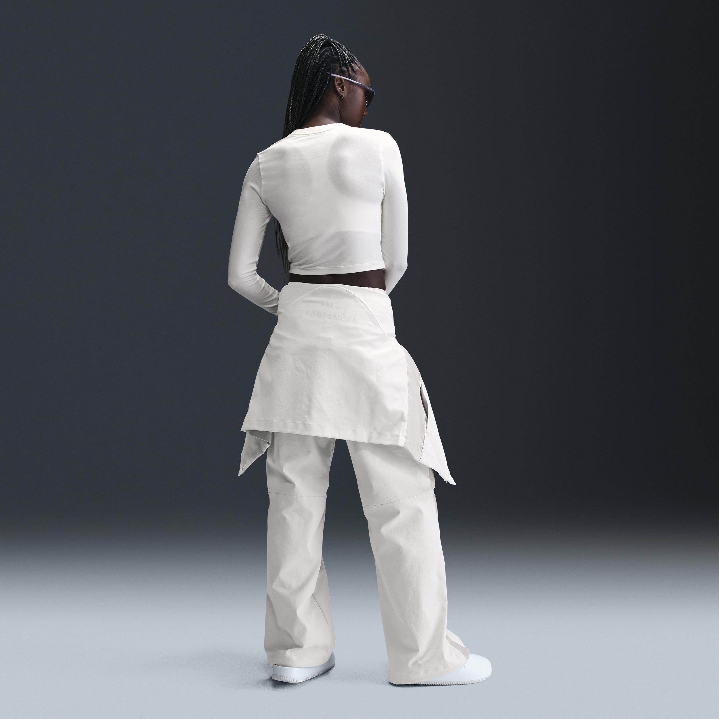 Womens Nike Sportswear Chill Knit Long-Sleeve Slim Crop Top Product Image