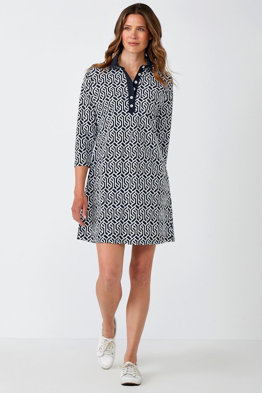 Geometric Polo Dress Product Image