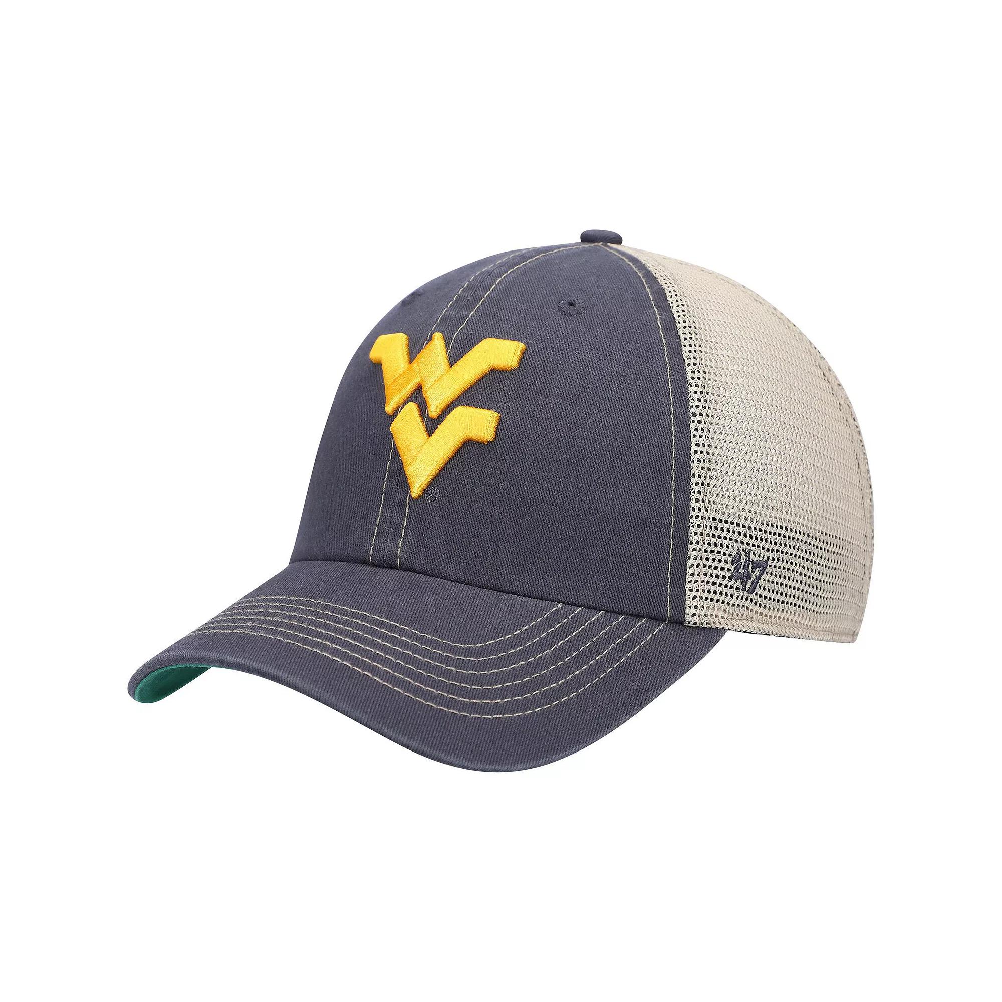 Men's '47 Navy West Virginia Mountaineers Trawler Trucker Snapback Hat, Blue Product Image