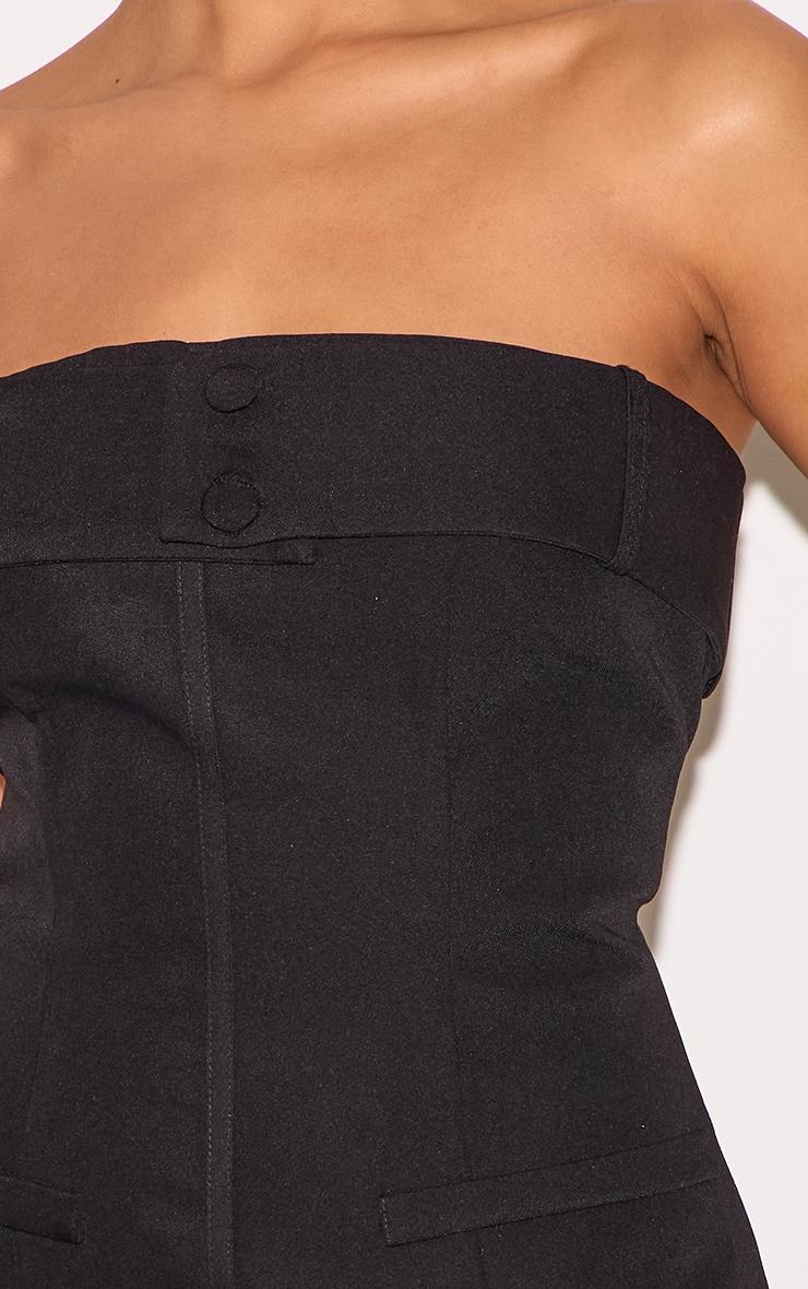 Black Woven Belt Detail Shift Dress Product Image