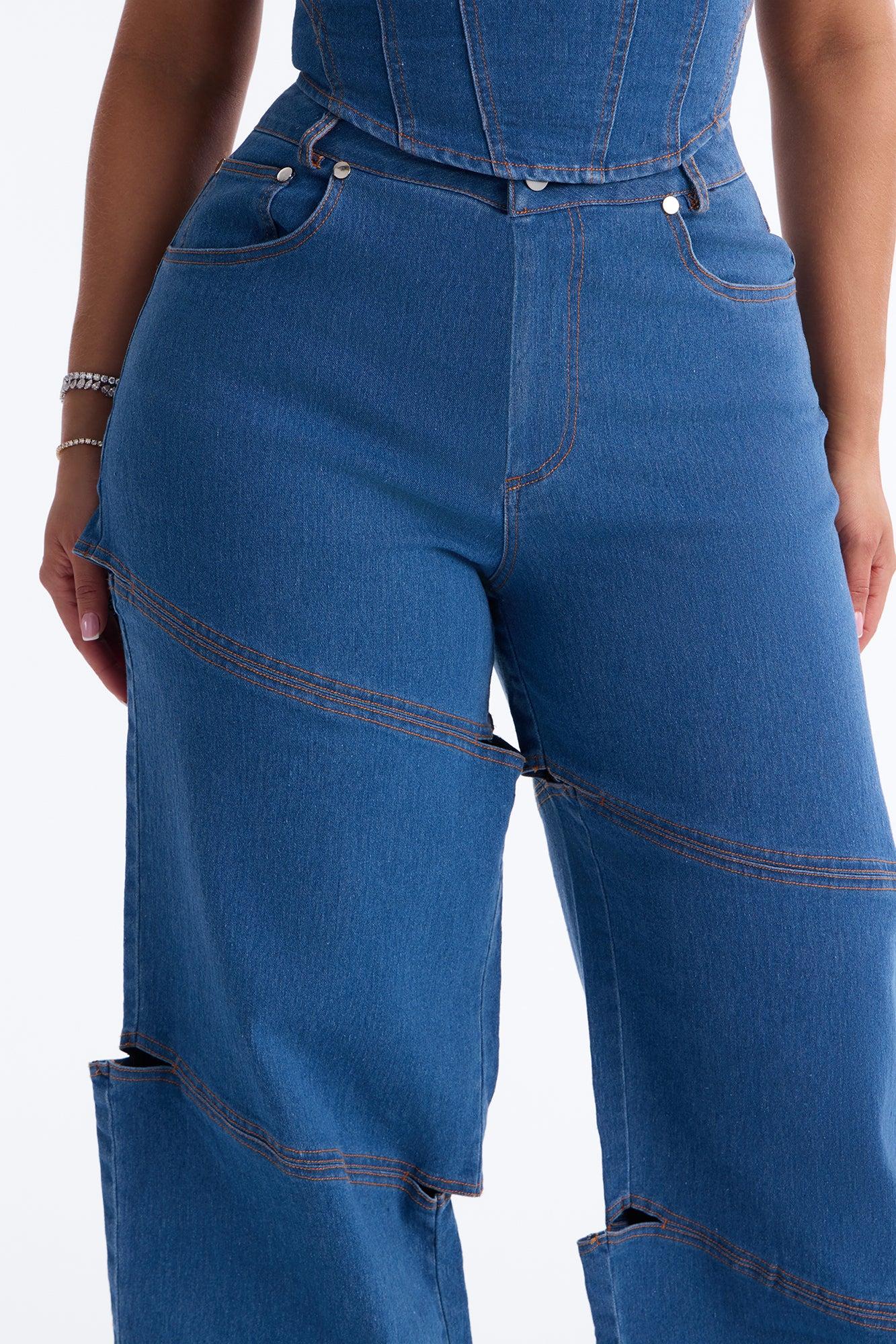 Jenny Denim Pant Set - Light Wash Female Product Image