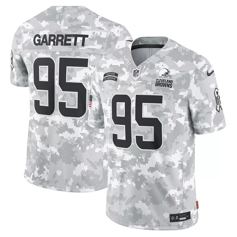 Men's Nike Myles Garrett Arctic Camo Cleveland Browns 2024 Salute to Service Limited Jersey, Size: 2XL, Team Product Image