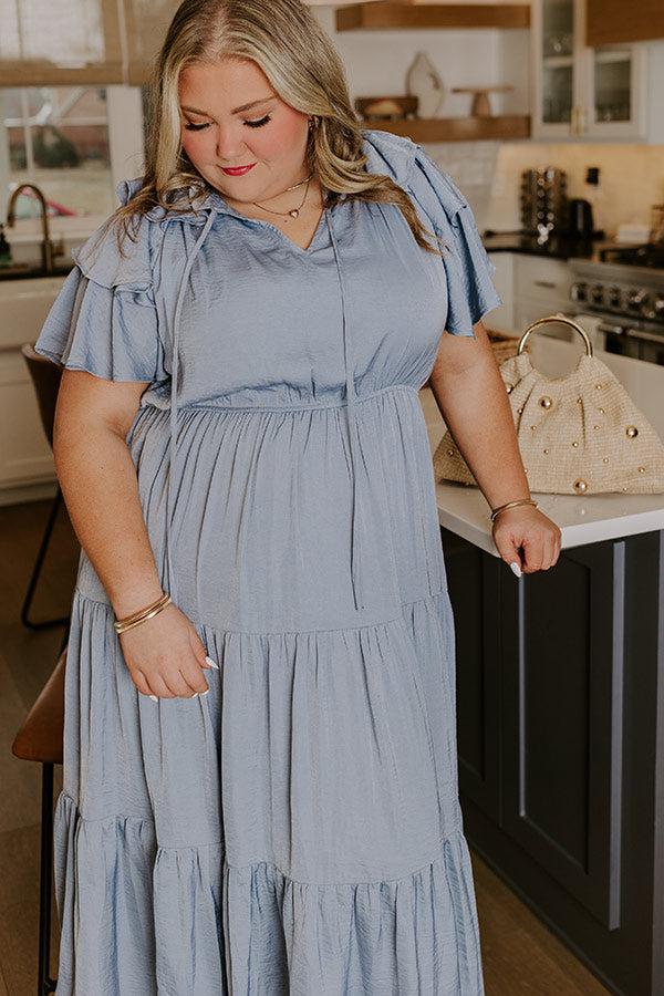 Dance The Night Away Ruffle Midi Dress Curves Product Image