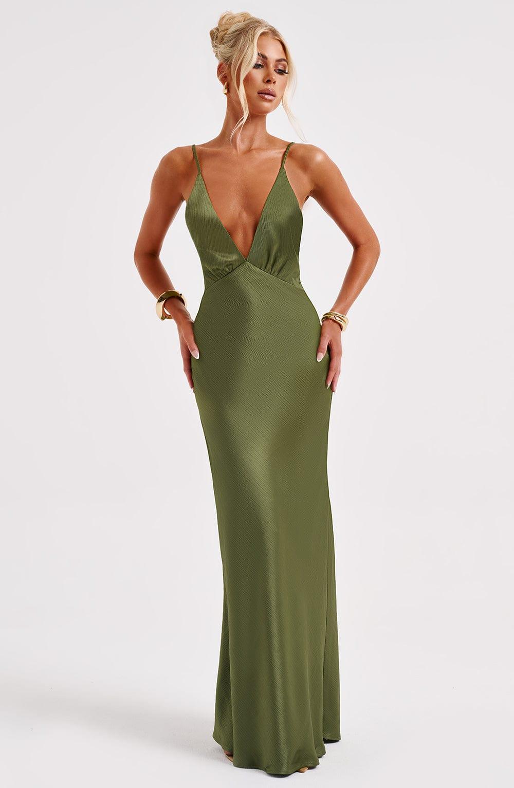 Anja Maxi Dress - Khaki Product Image