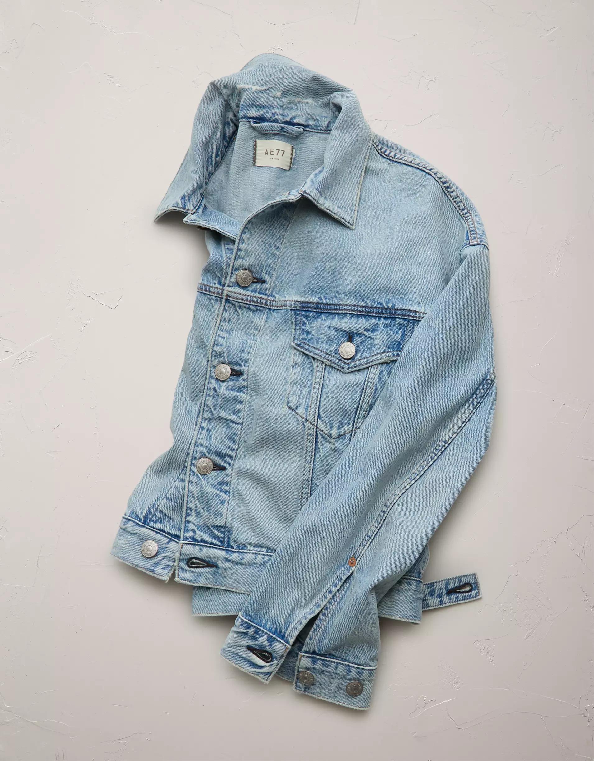 AE77 Premium Oversized Denim Jacket Product Image