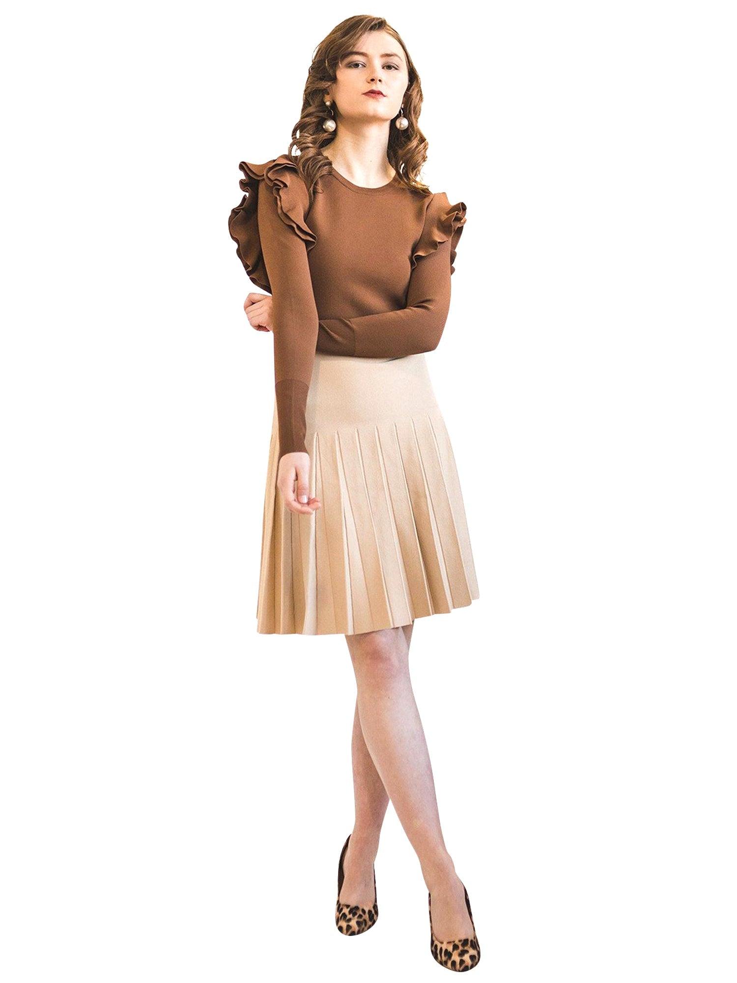 Apparalel Knit Pleat Infinity Skirt Product Image