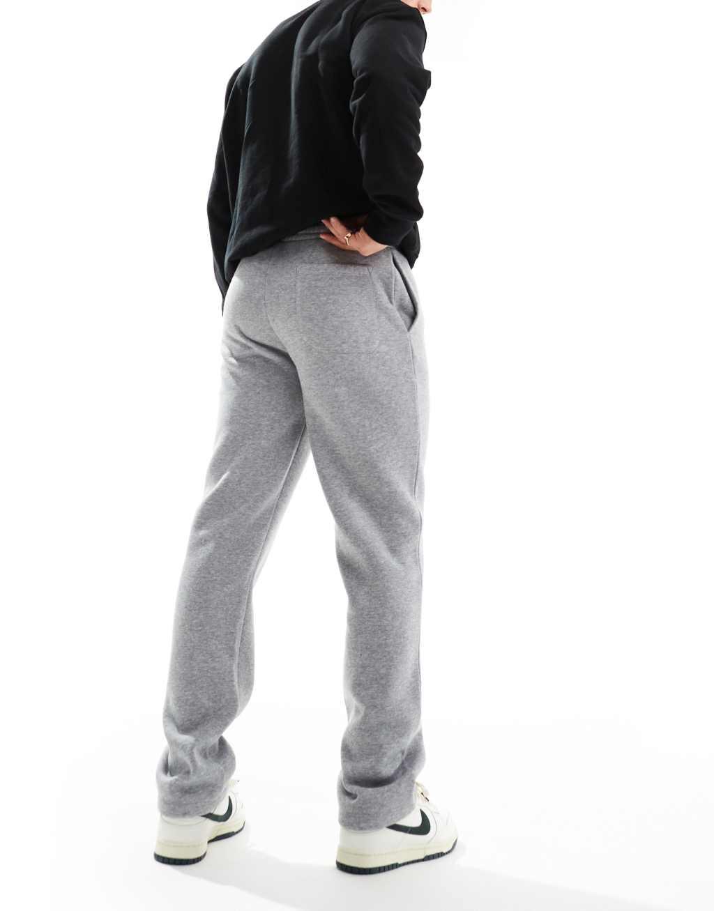 ASOS DESIGN straight leg sweatpants in gray heather Product Image