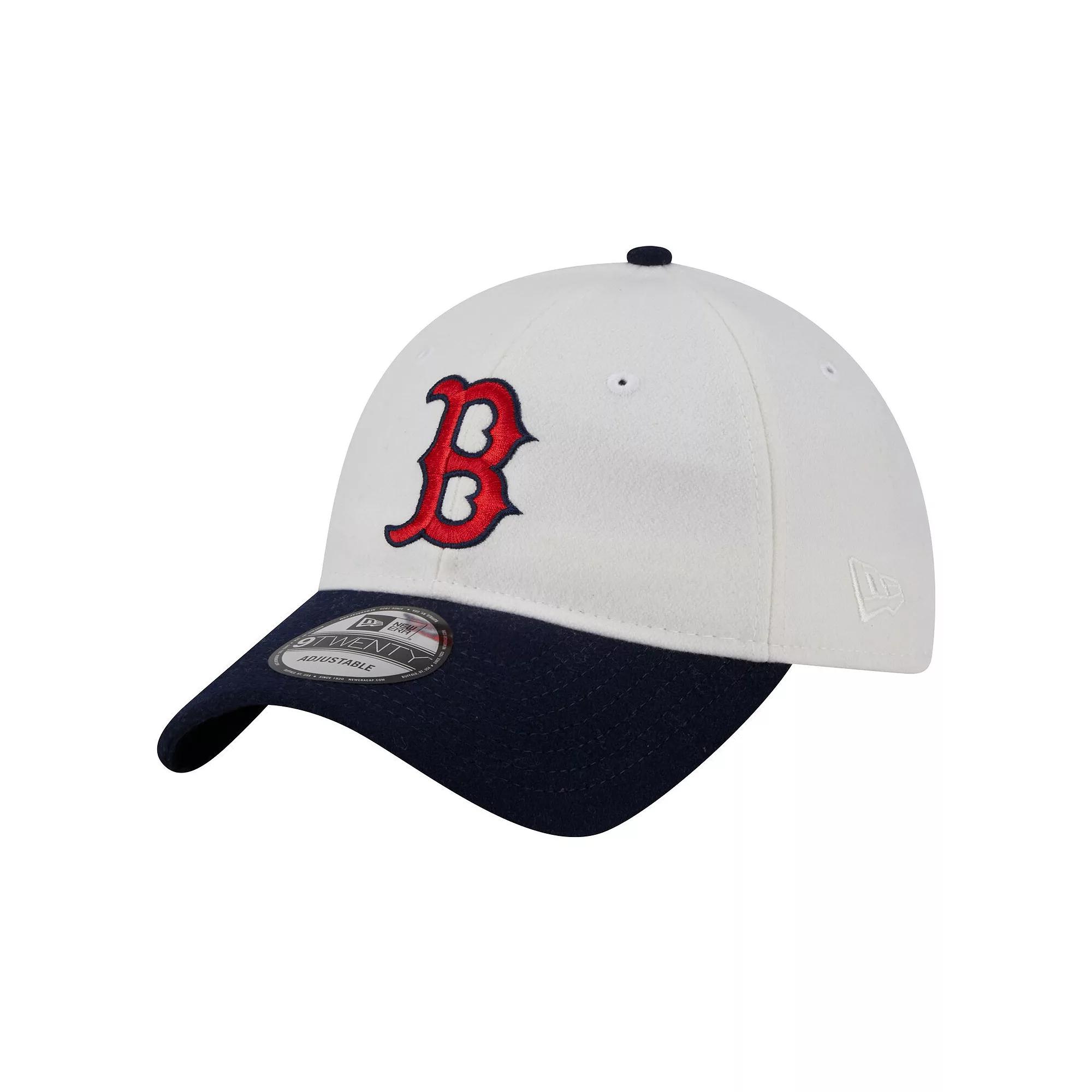 Men's New Era Cream Boston Red Sox Leather Strap 9TWENTY Adjustable Hat, Beige Product Image