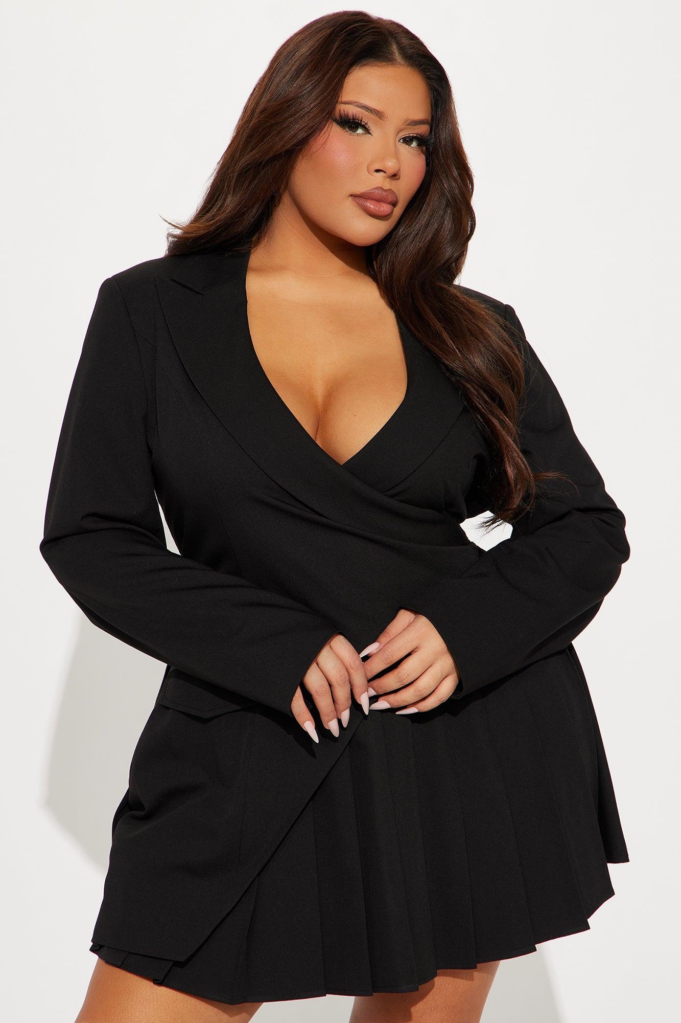Delani Mini Blazer Dress - Black Product Image