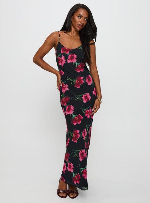 Emorie Bias Cut Maxi Dress Multi Floral Product Image