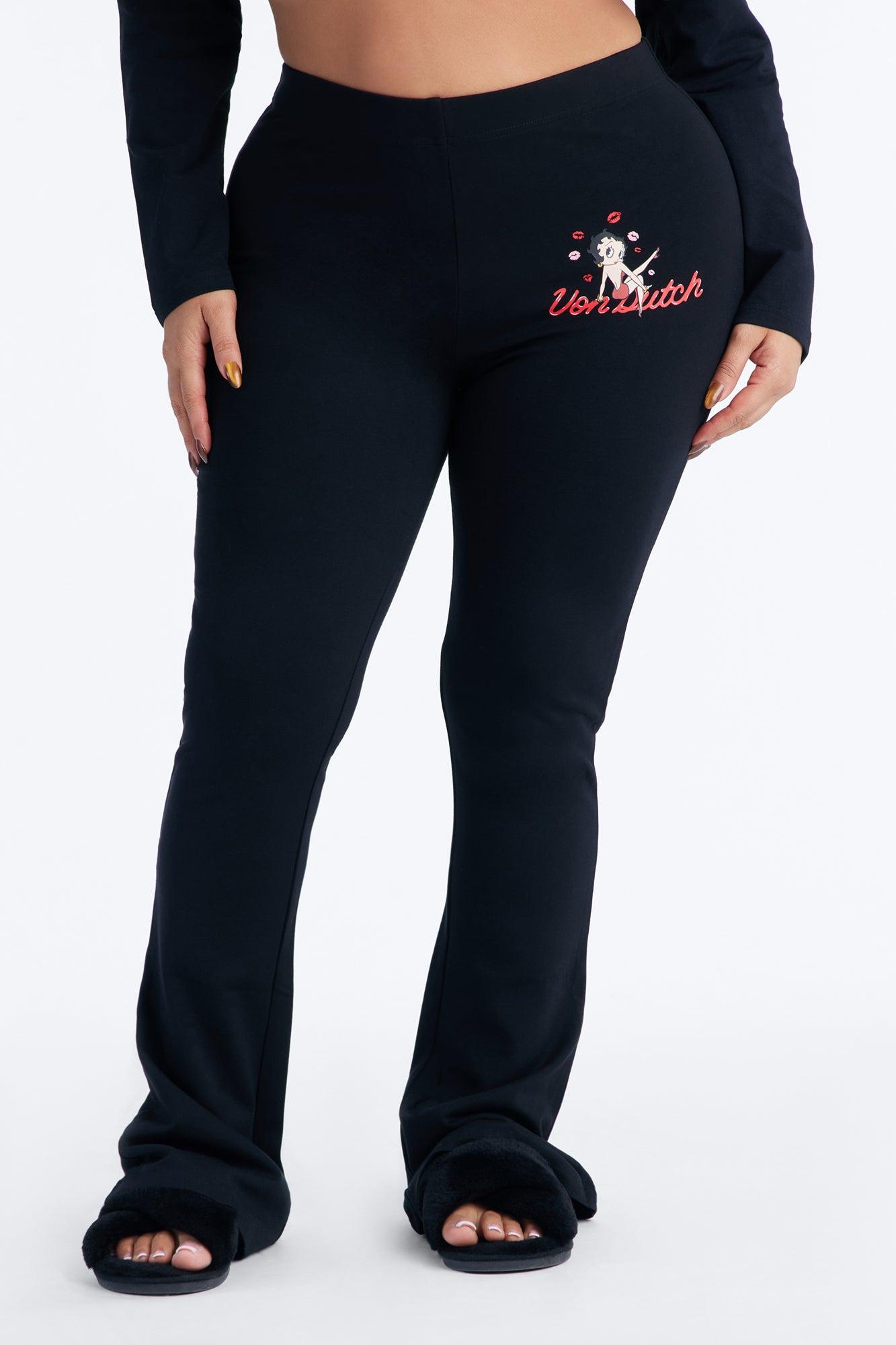 Von Dutch x Betty Boop Love Bite Flared Leggings - Black Female Product Image