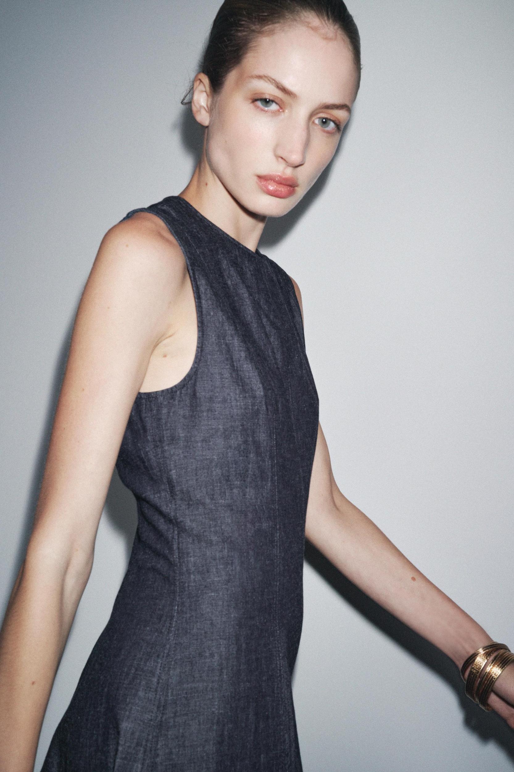 ZW COLLECTION DENIM MIDI DRESS Product Image