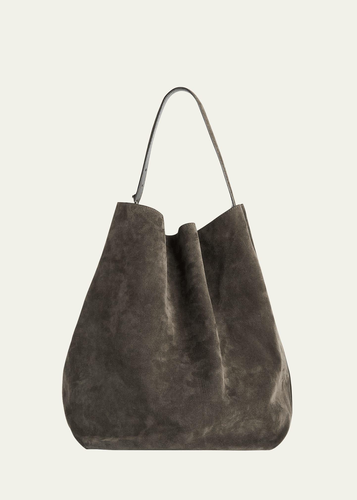 Womens Suede Belted Tote Bag Product Image