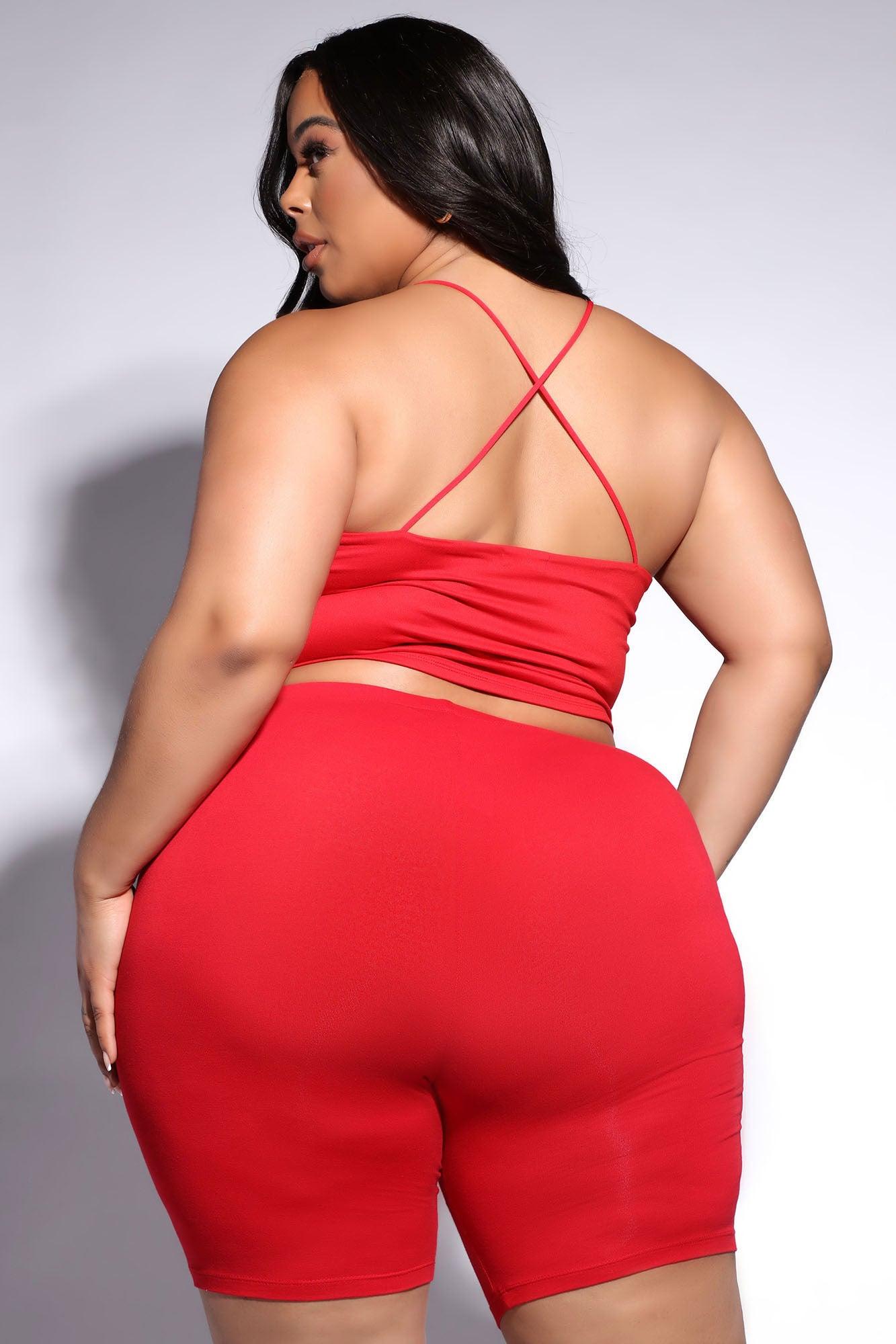 Natalee Biker Shorts - Red Product Image