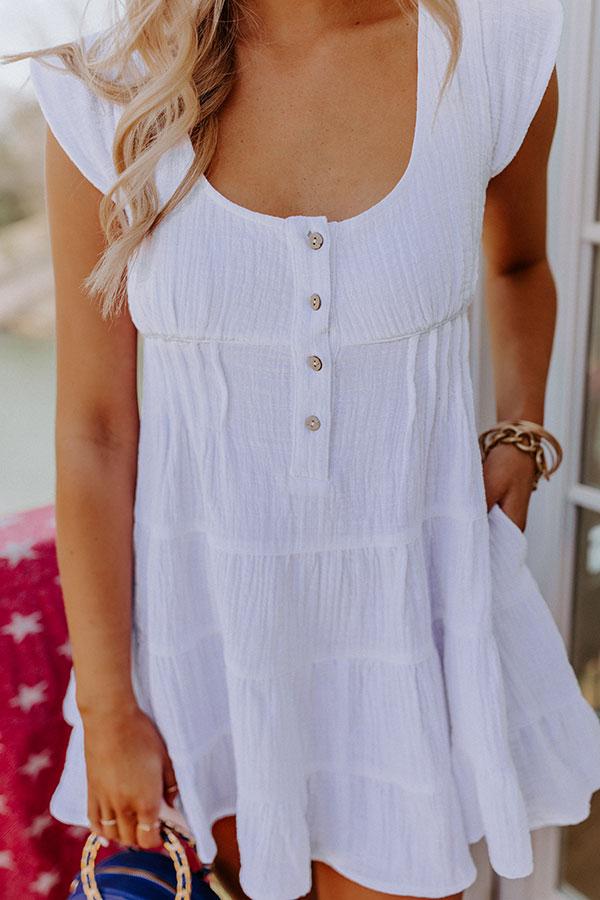 Prettiest Smile Babydoll Dress In White Product Image