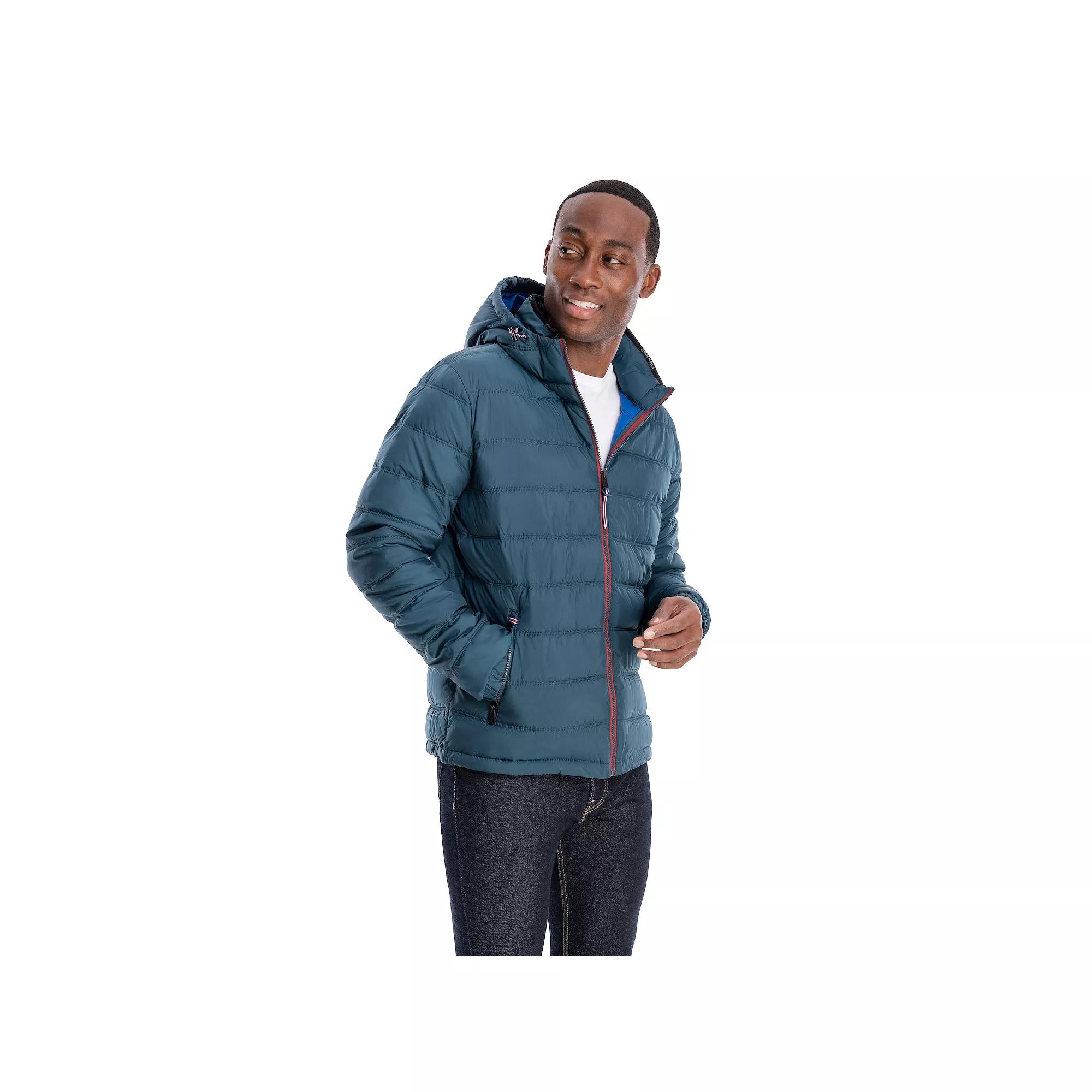 Men's London Fog Hooded Puffer Jacket,  Product Image