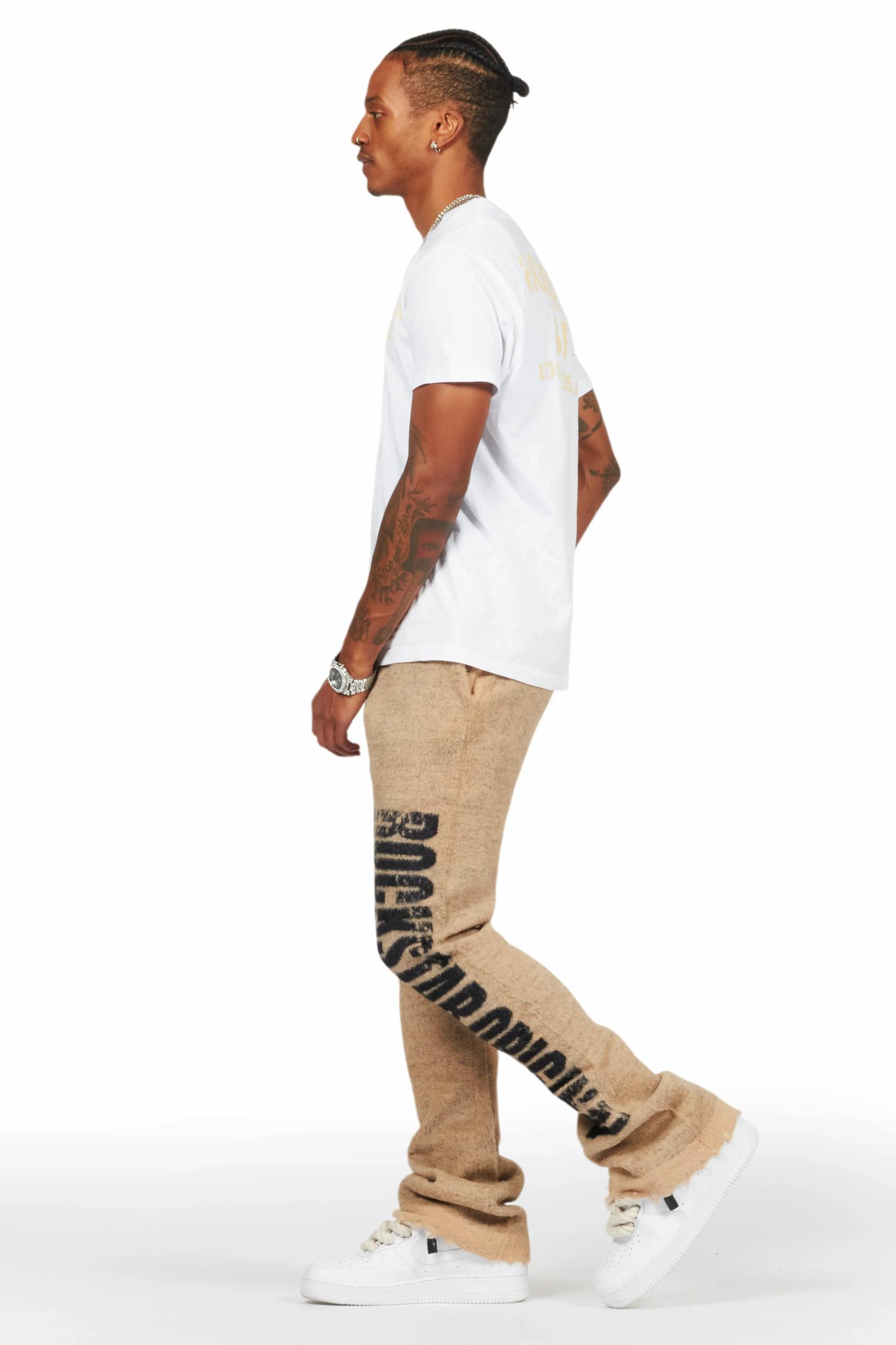 Dalasia White/Beige Oversized Tee Female Product Image