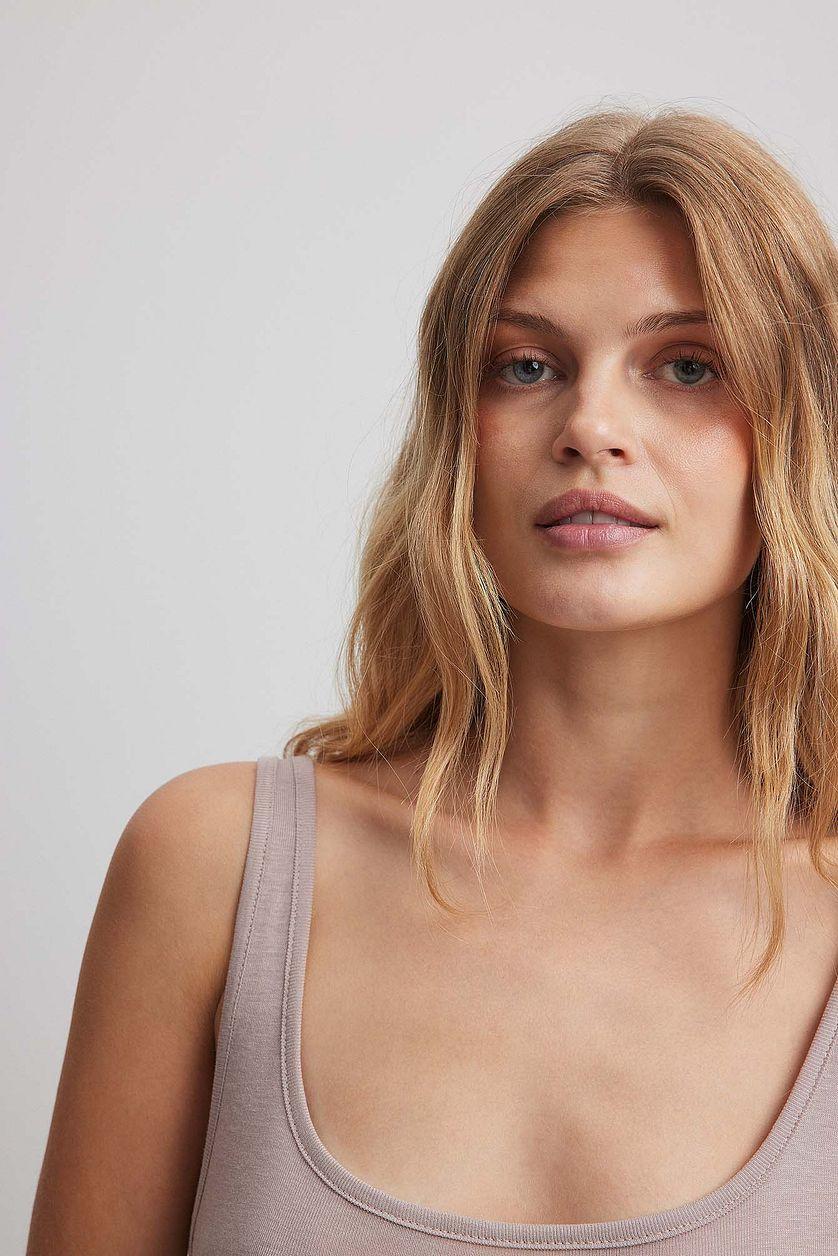 Curved Neckline Tank Top Product Image