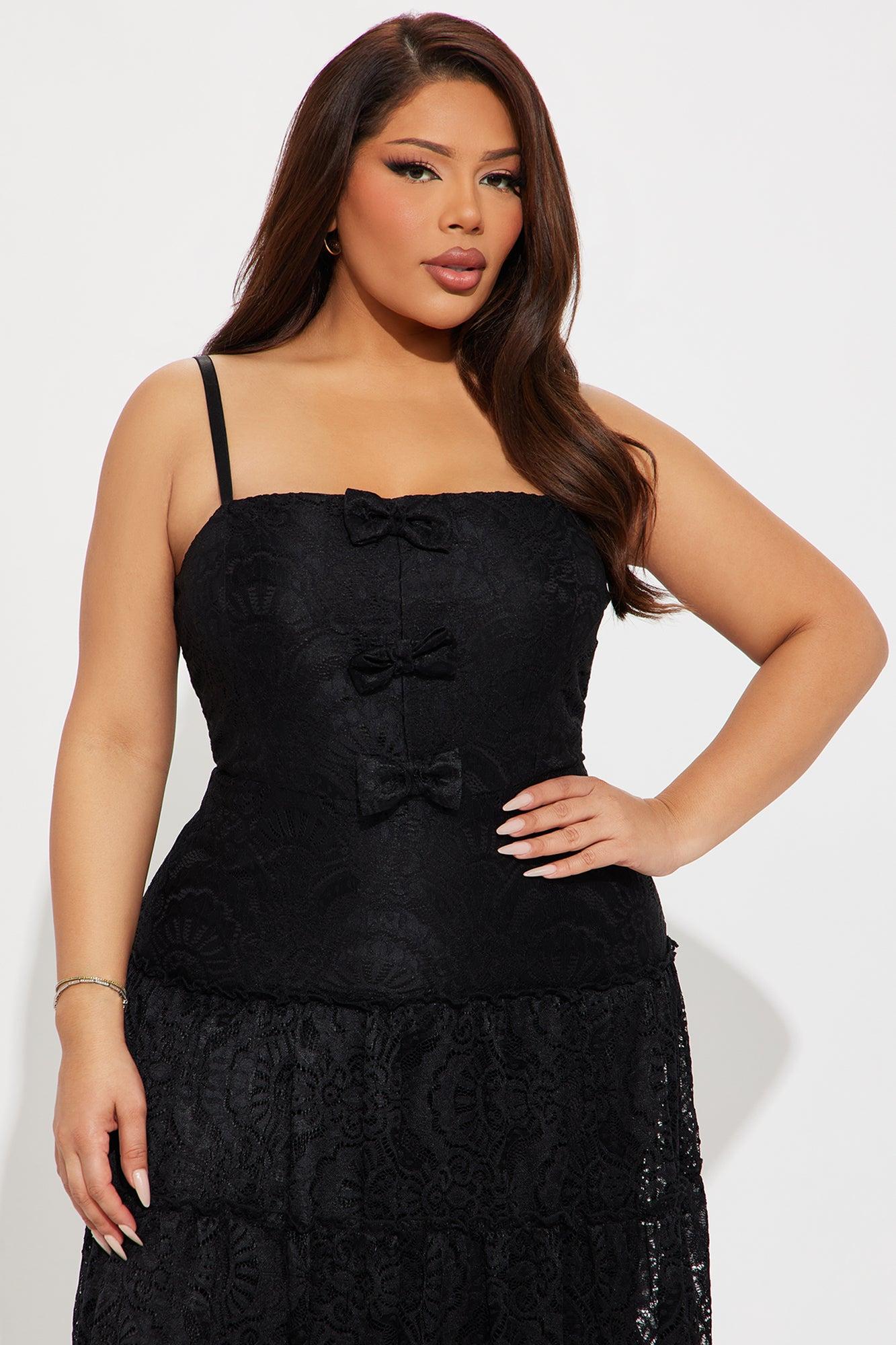 Leanna Lace Maxi Dress - Black Product Image