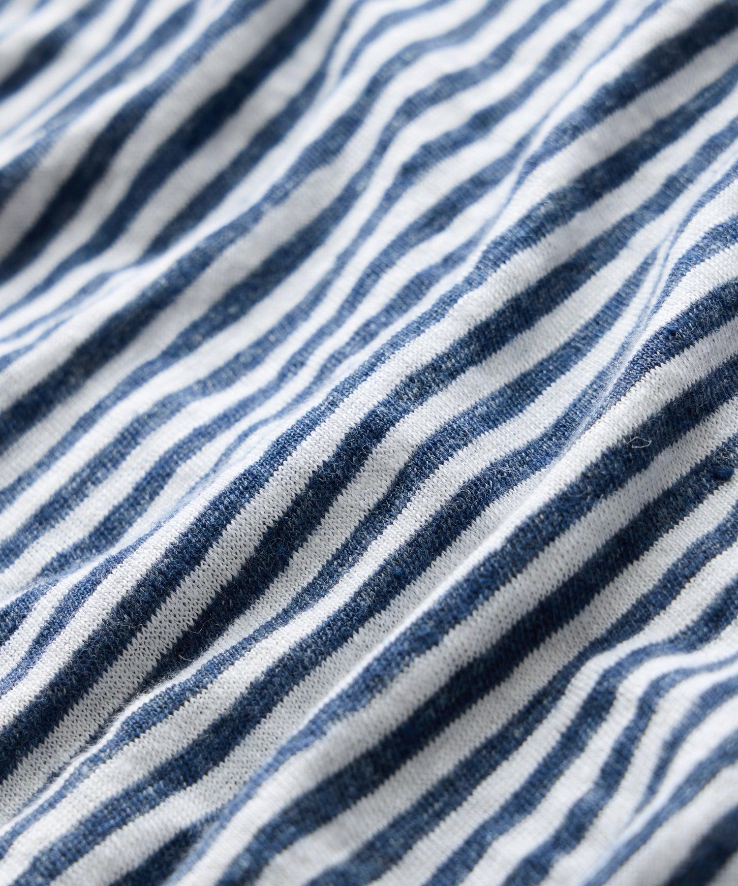 Linen Jersey Striped Pocket Tee Product Image