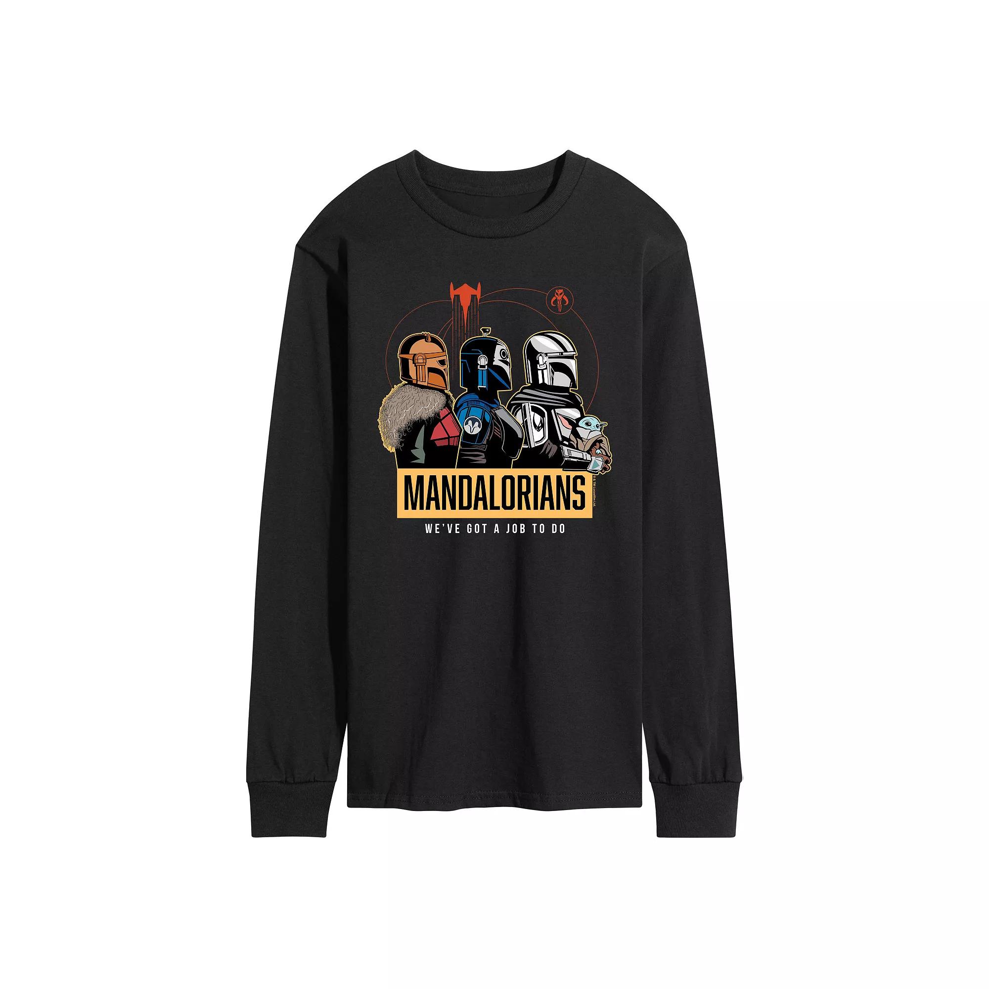 Men's Star Wars The Mandalorians We've Got A Job To Do Long Sleeve Graphic Tee,  Product Image