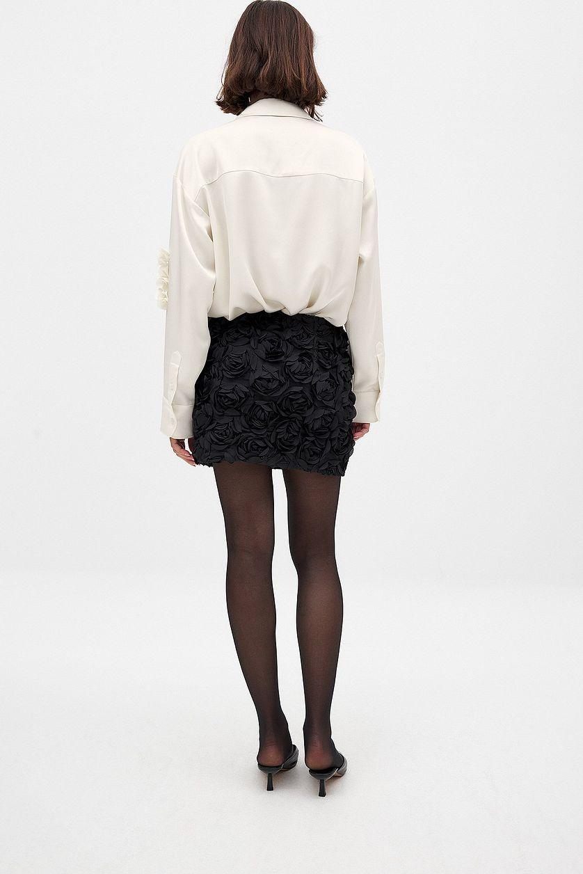 Flower Details Mini Skirt Product Image