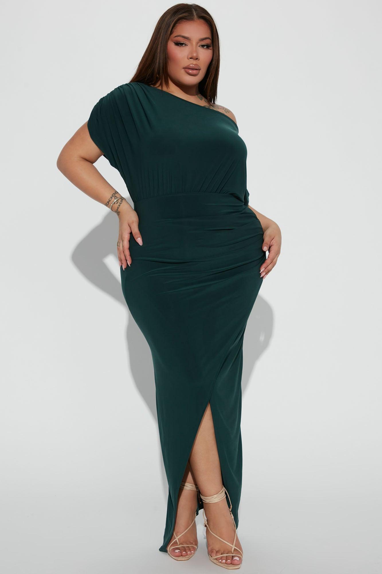 Alex Off Shoulder Maxi Dress - Hunter Product Image