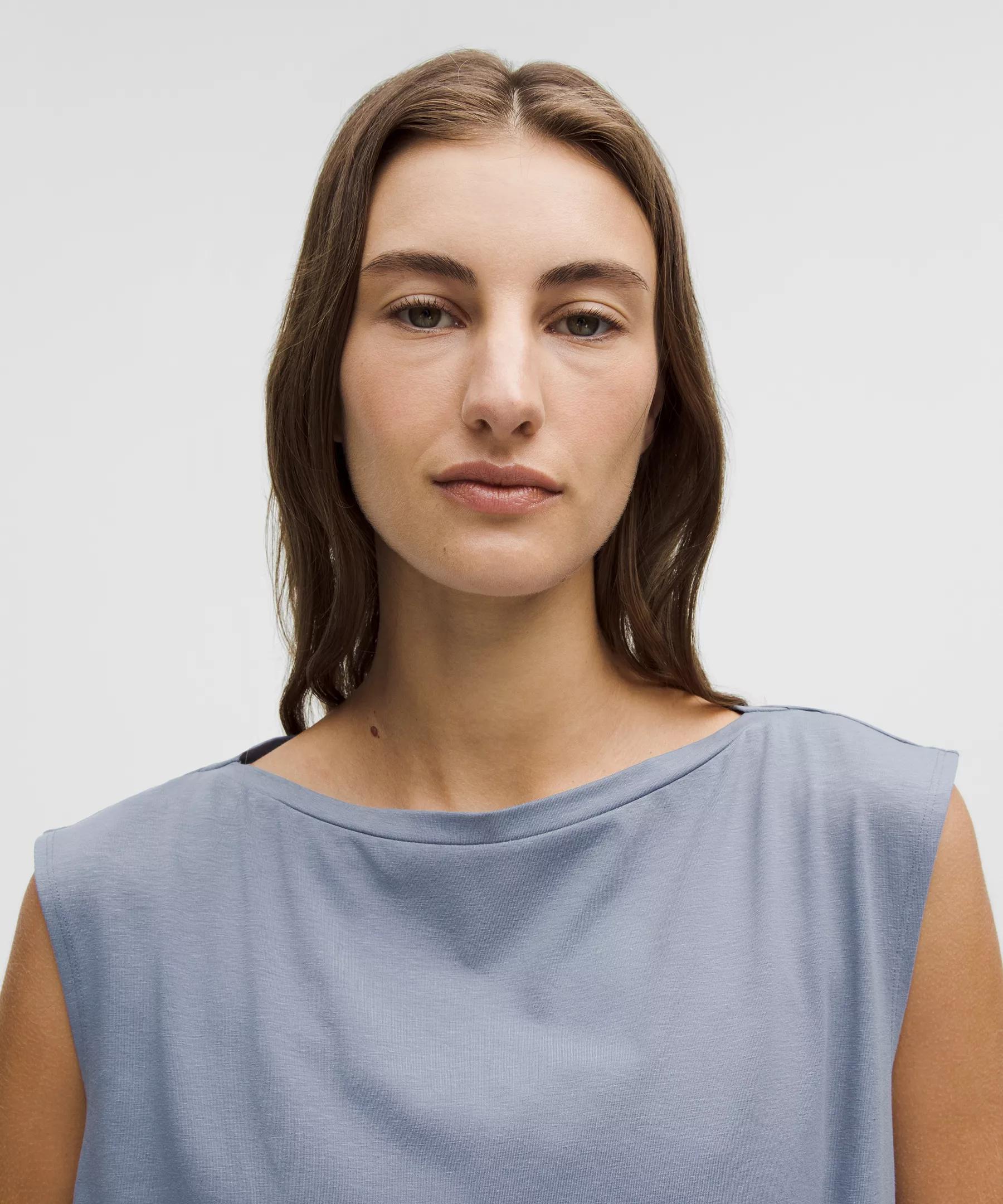 Cotton-Blend Twist-Front Tank Top Product Image