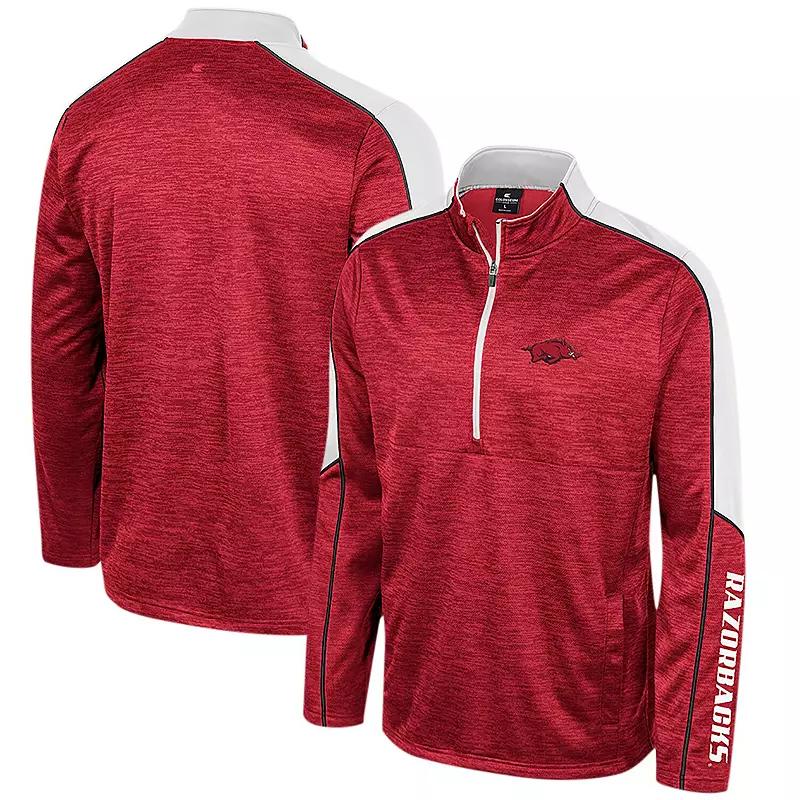 Men's Colosseum Crimson Alabama Crimson Tide Marled Half-Zip Jacket,  Product Image