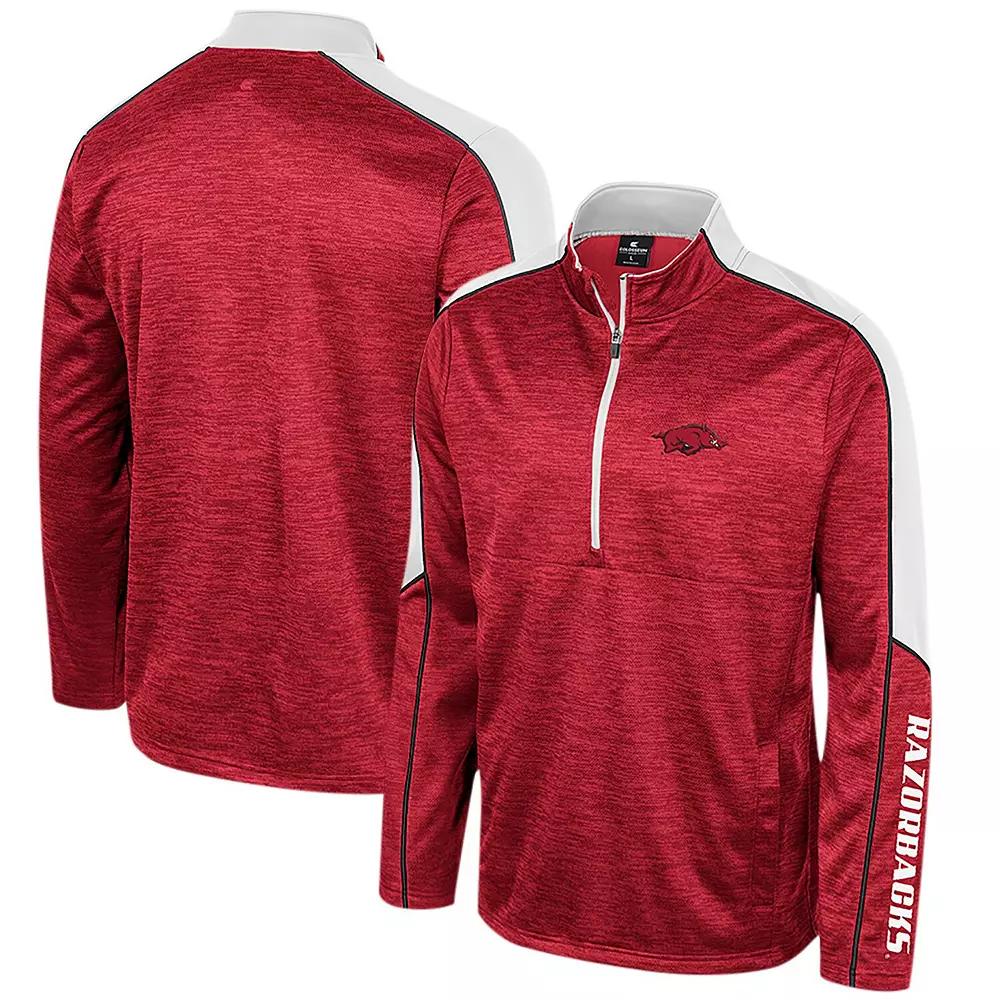 Men's Colosseum Crimson Alabama Crimson Tide Marled Half-Zip Jacket,  Product Image