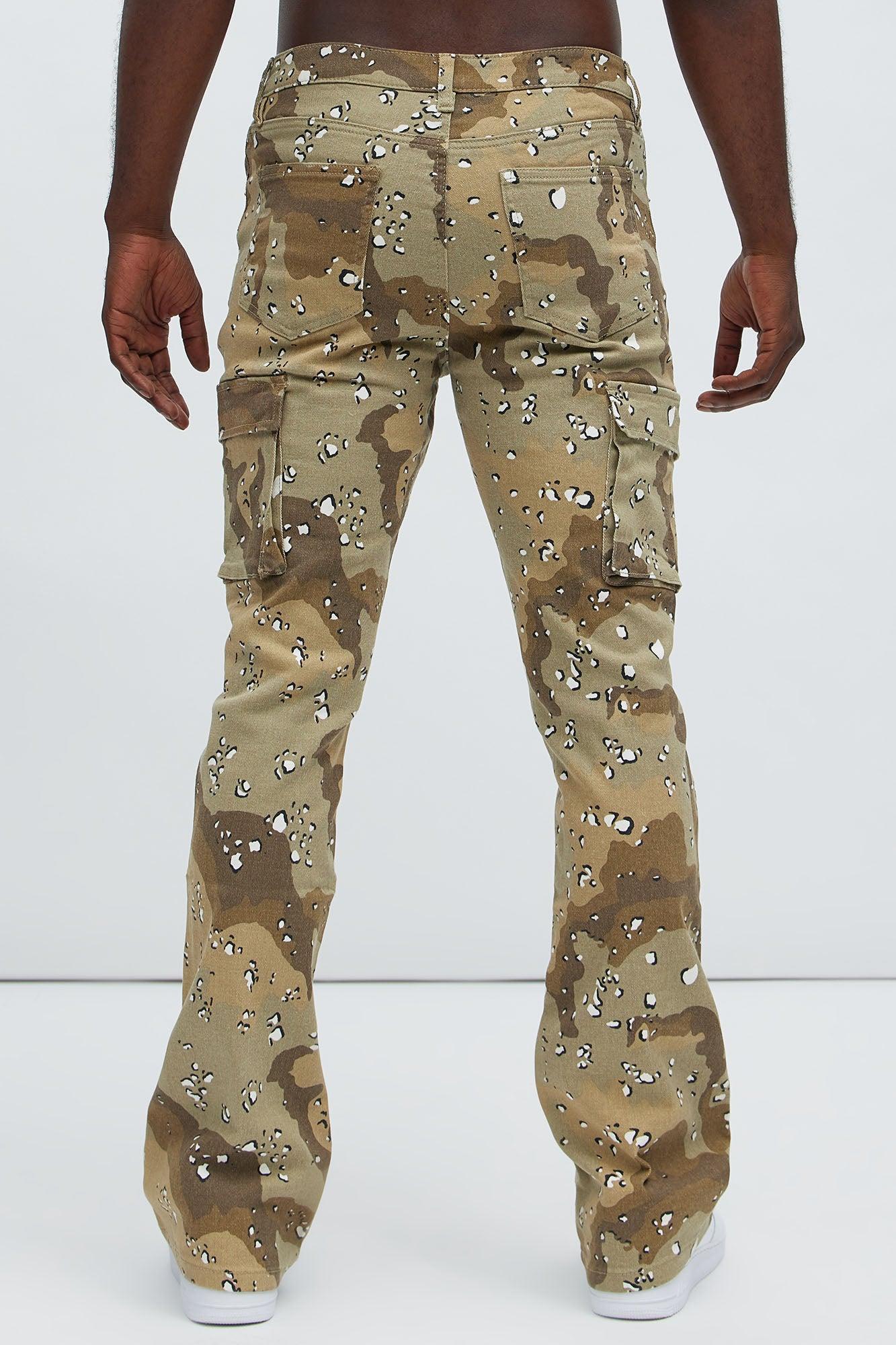 Trapper Cargo Stacked Slim Flared Pants - Brown/combo Product Image