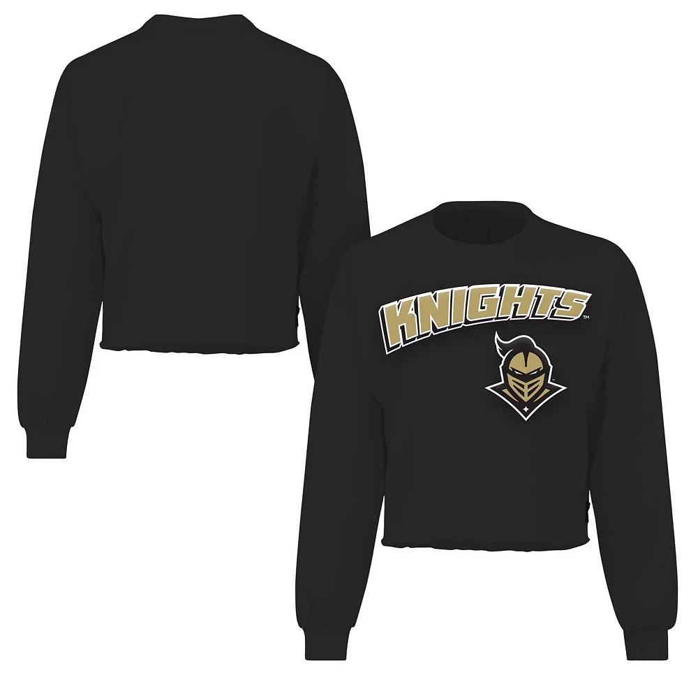 Women's Spirit Jersey Black UCF Knights Slouchy Cropped Long Sleeve T-Shirt,  Product Image
