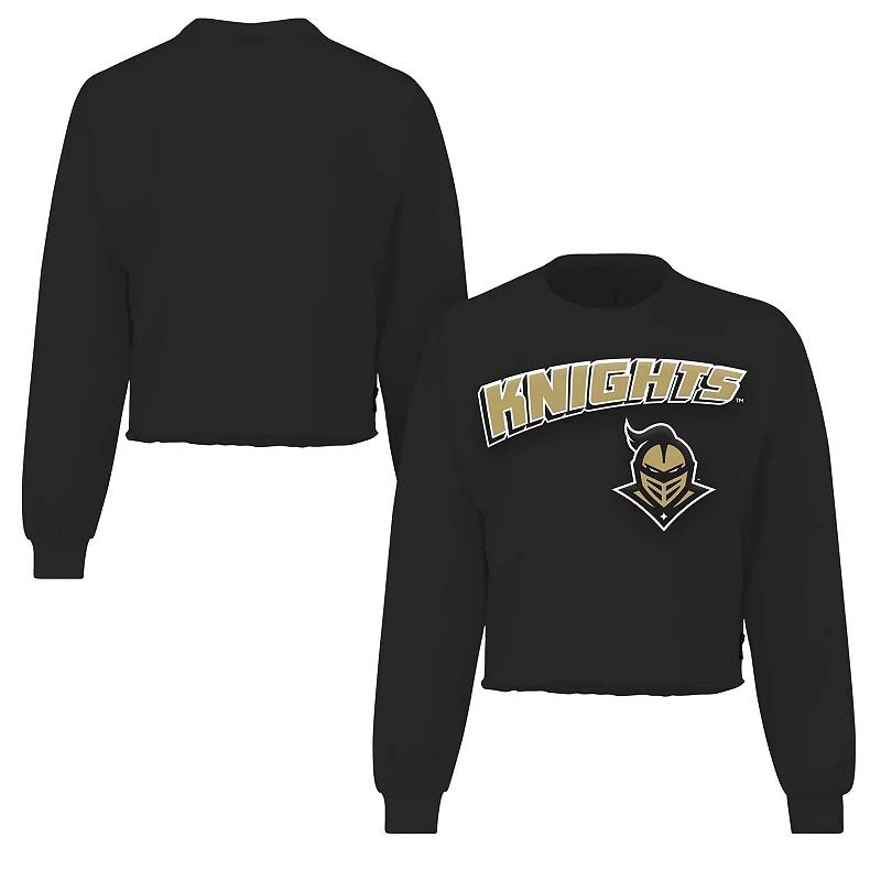Women's Spirit Jersey Black UCF Knights Slouchy Cropped Long Sleeve T-Shirt,  Product Image