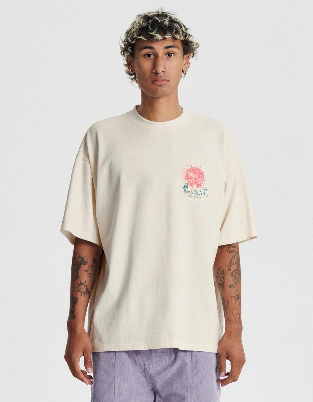 THE CRITICAL SLIDE SOCIETY Park Mens Boxy Tee - BONE Product Image