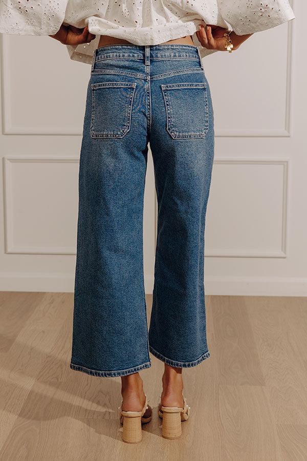 The Maeve High Waist Wide Leg Crop Jean in Medium Wash Product Image