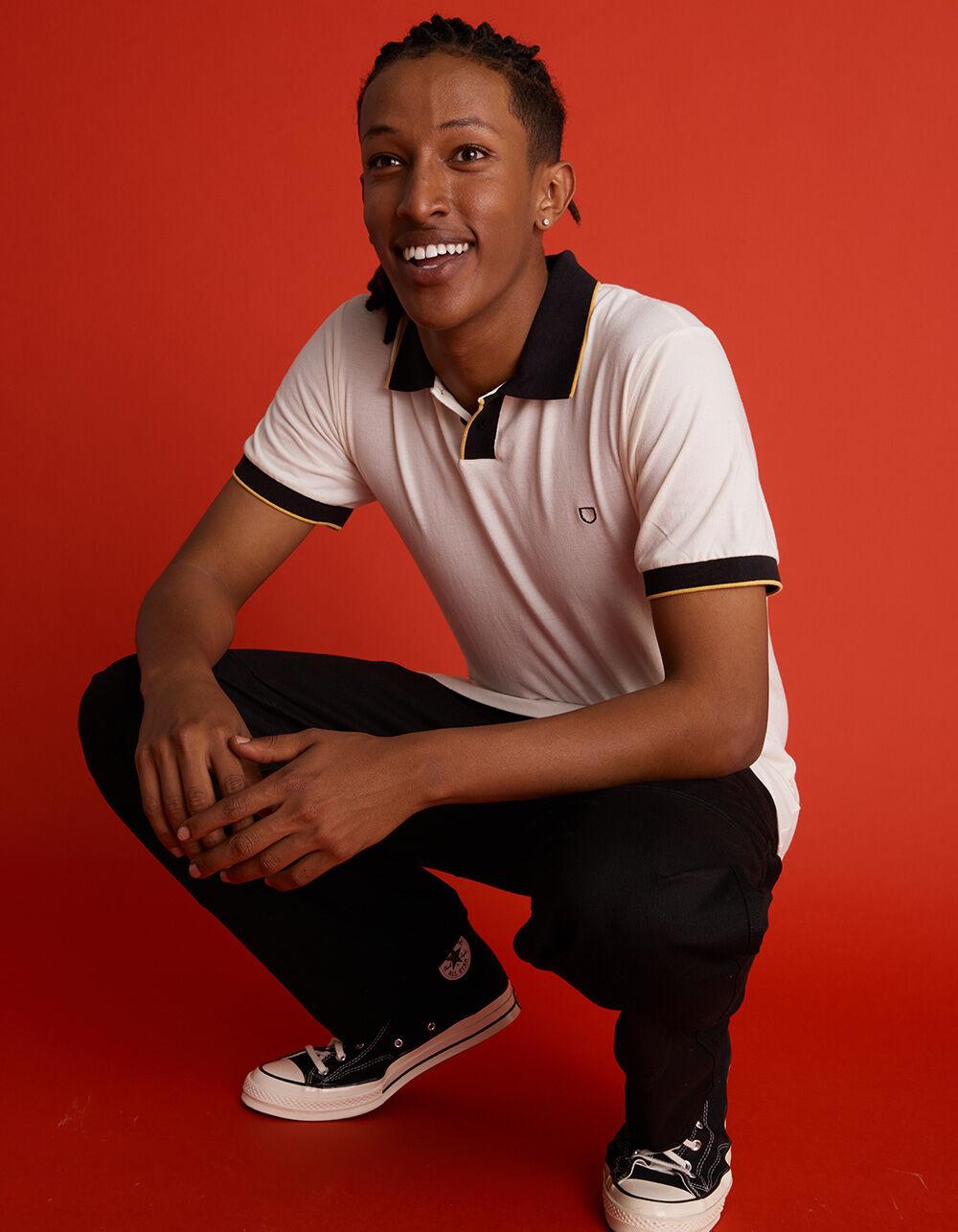 BRIXTON Proper Mens Polo Shirt - OFF WHITE Product Image