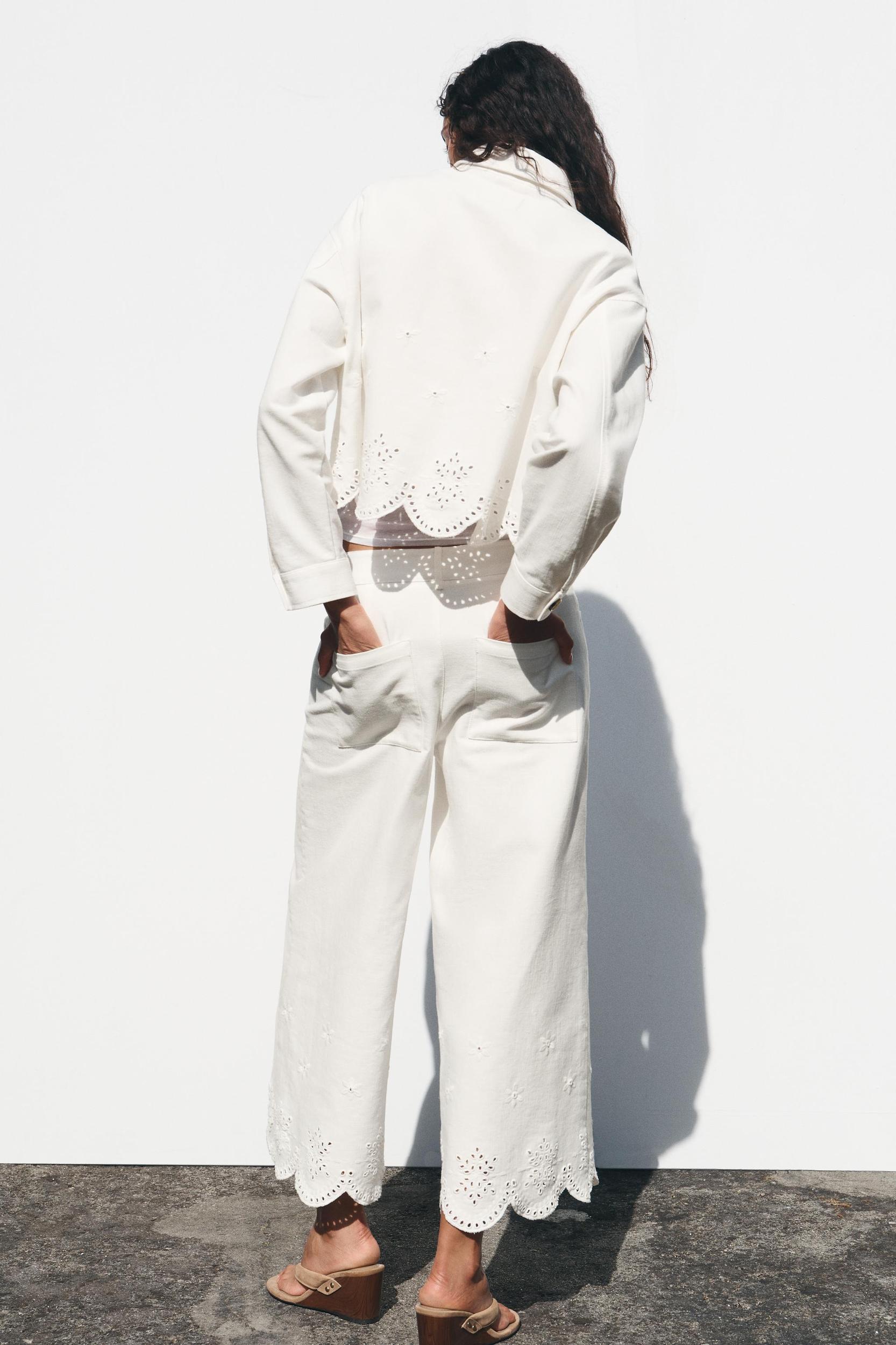 EYELET EMBROIDERED CULOTTES Product Image